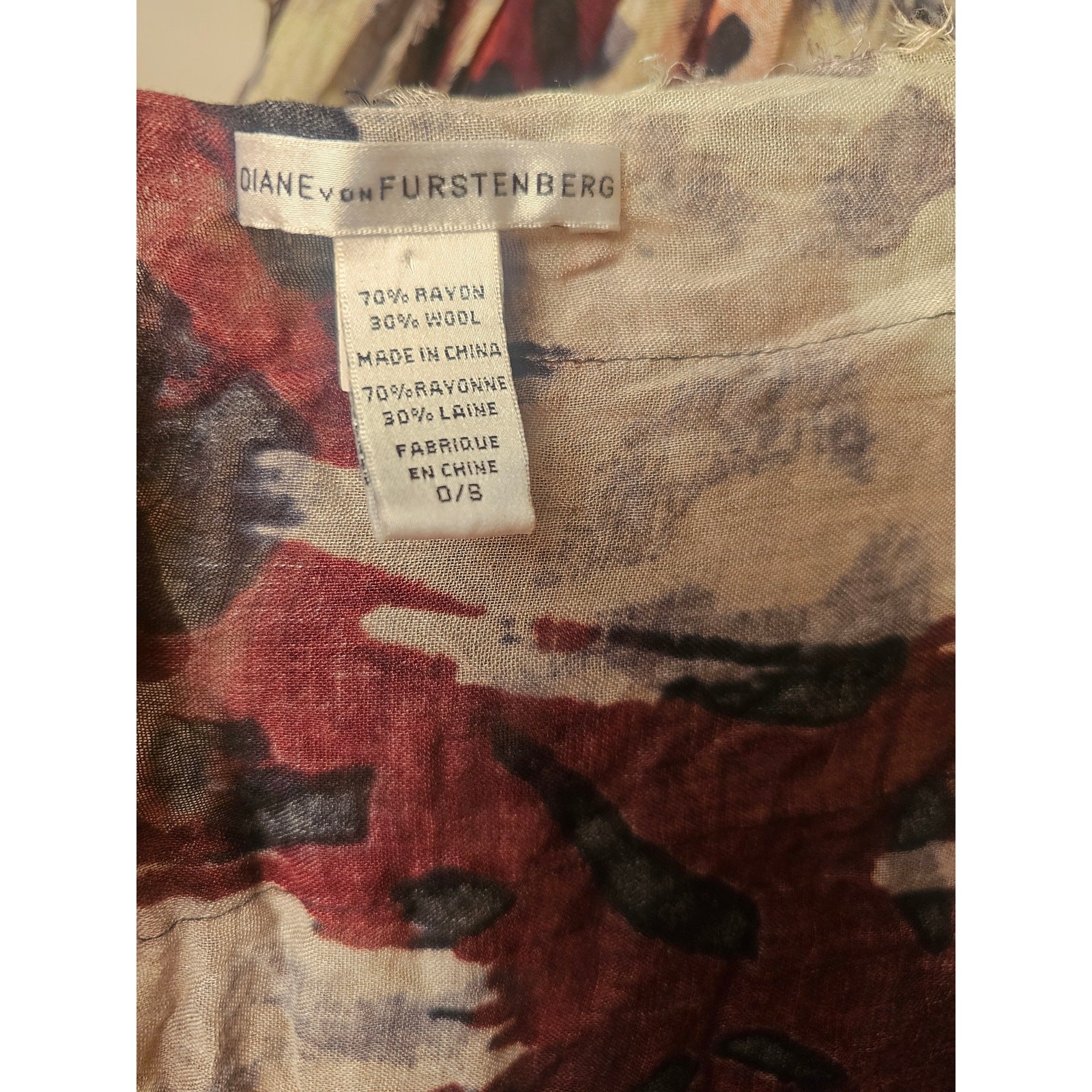 DVF 80 Inch Masons Animal Print Scarf