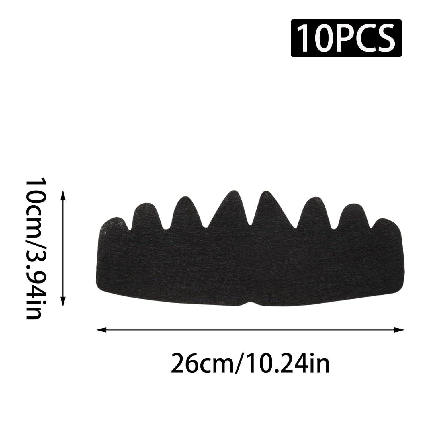 10Pcs Black Baseball Cap Inserts Hat Sweat Liner Sweatband Reusable Washable