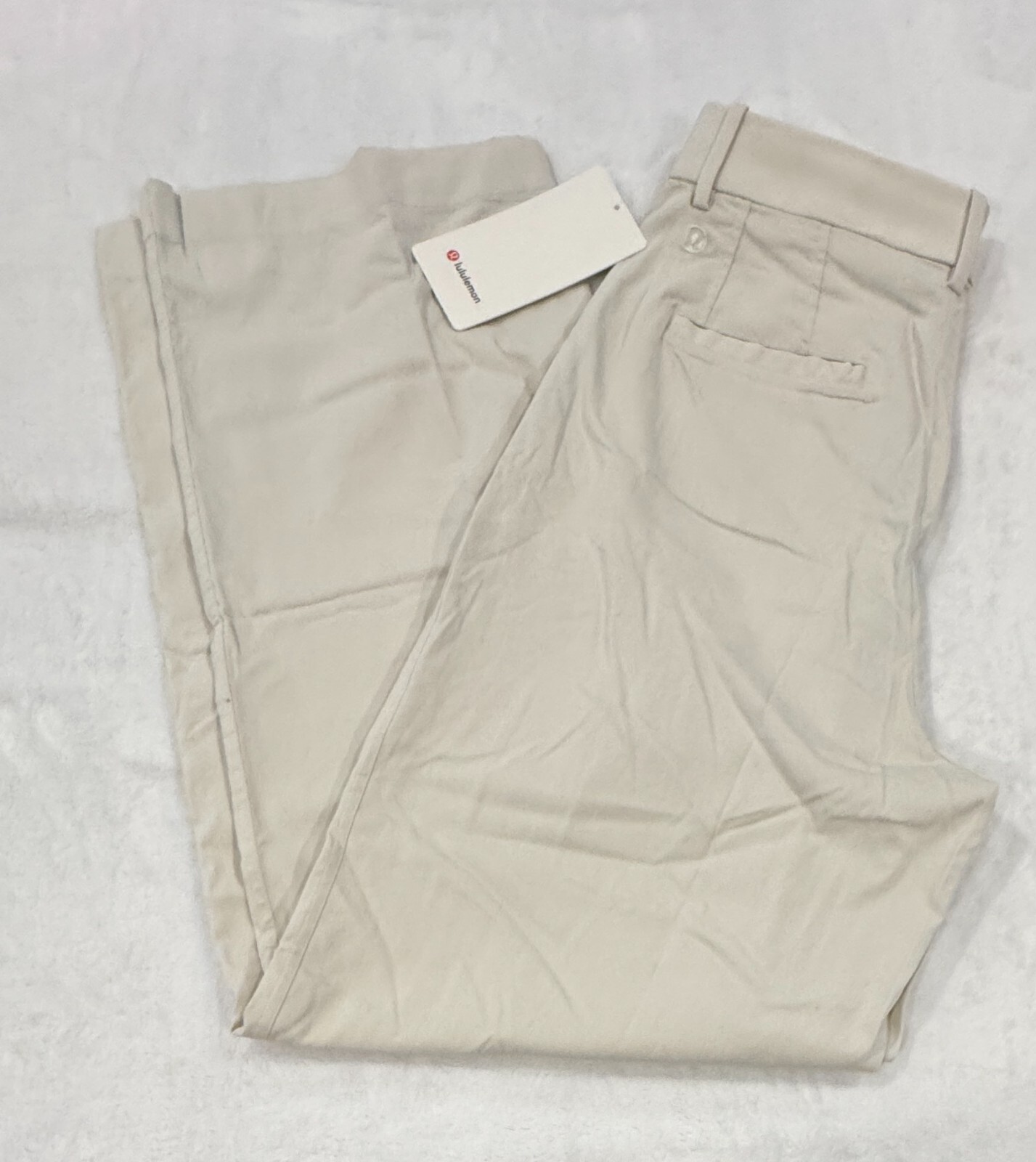 Lululemon Pleat Front High Rise Trouser Size 8 Regular 32″ Bone