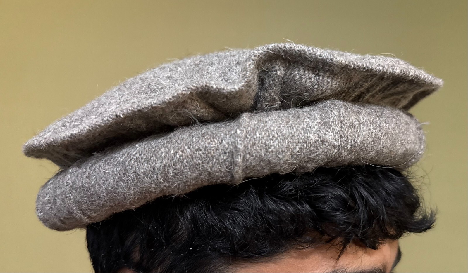 Afghan Pakistan Chitrali Pashtun Tribal Pakol Cap Kufi Topi Pakul Hat Grey
