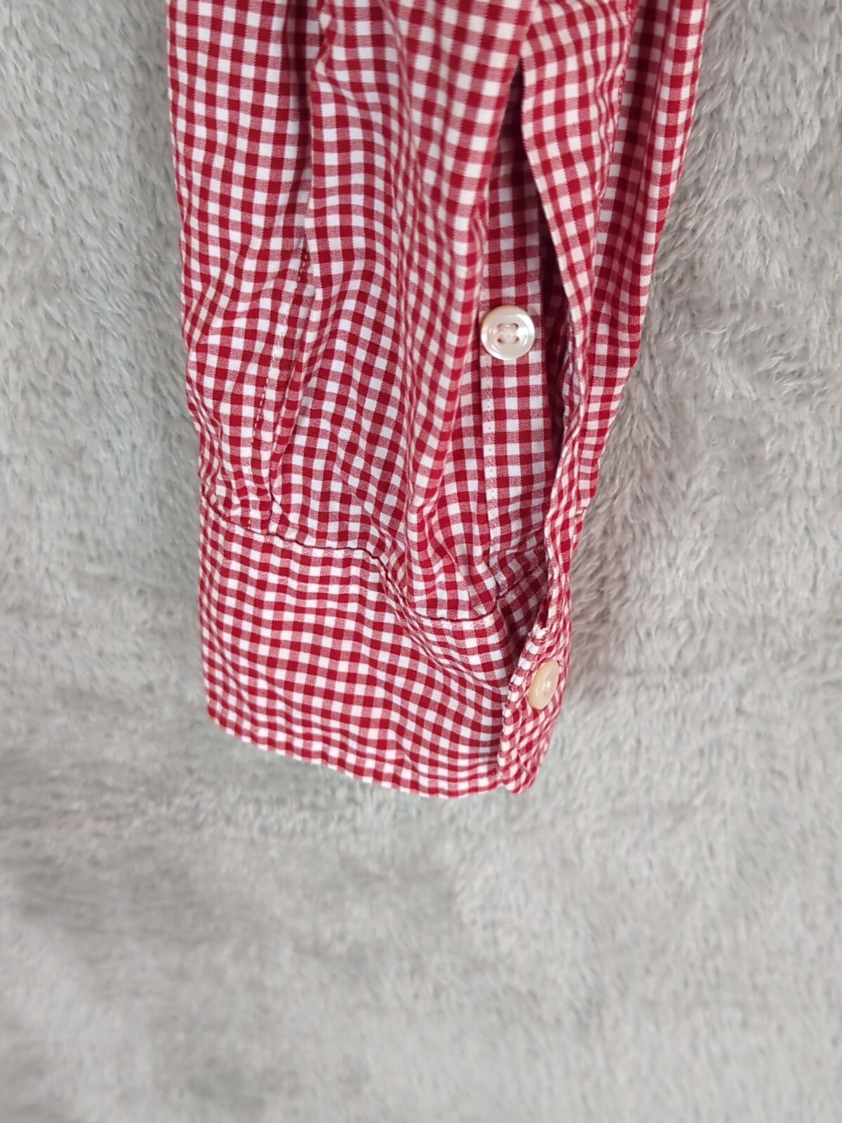 Ralph Lauren red Gingham Shirt Long Sleeve Size L Custom Fit