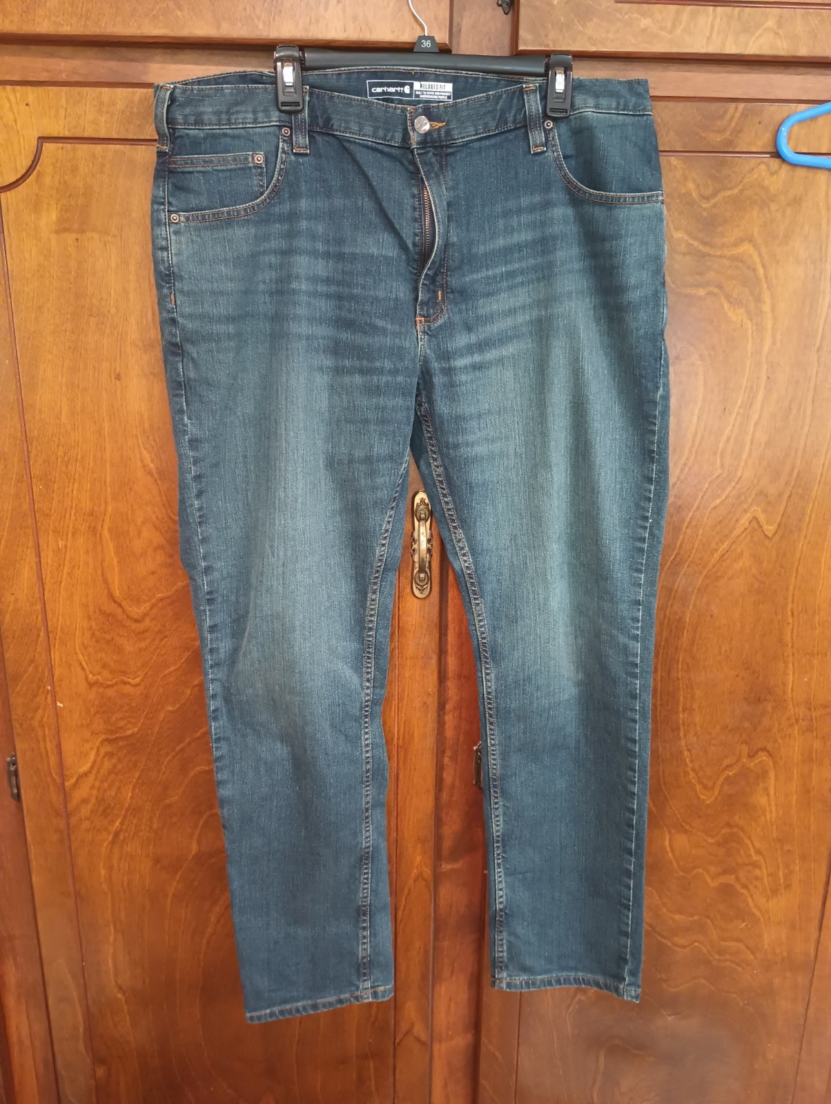Carhartt Relaxed Fit Jeans Mens 40×32 Blue Work Utility Denim