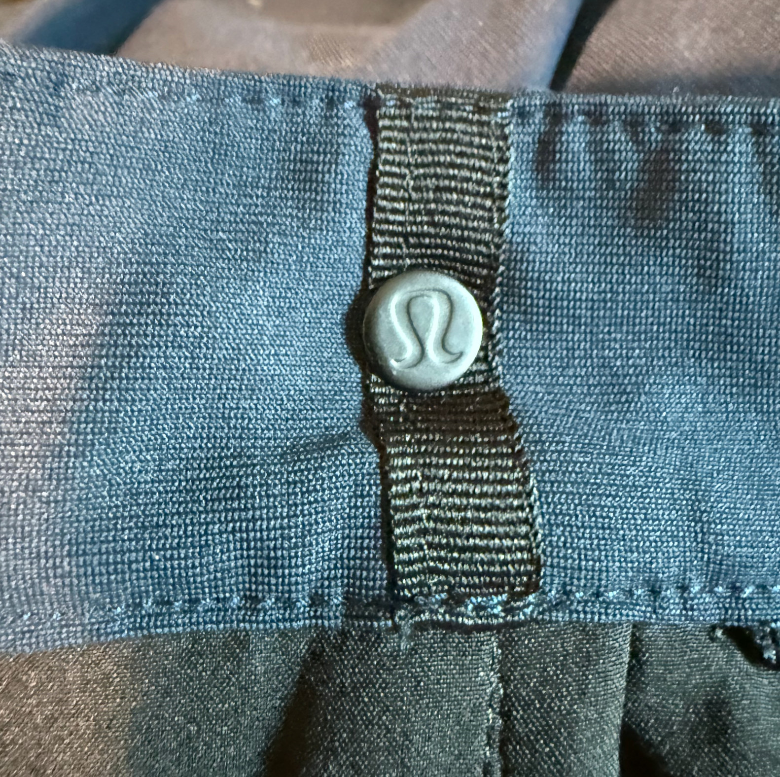Lululemon ABC 5 Pocket Pant Warpstreme Nautical Navy Men Size 34 Short 34×26 EUC