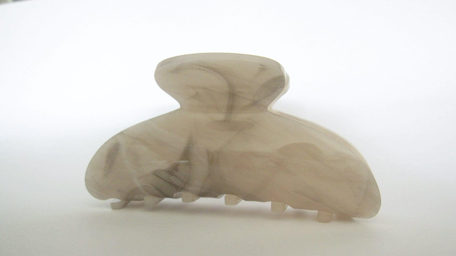 One random marbled beige white black gray acrylic hair claw clip