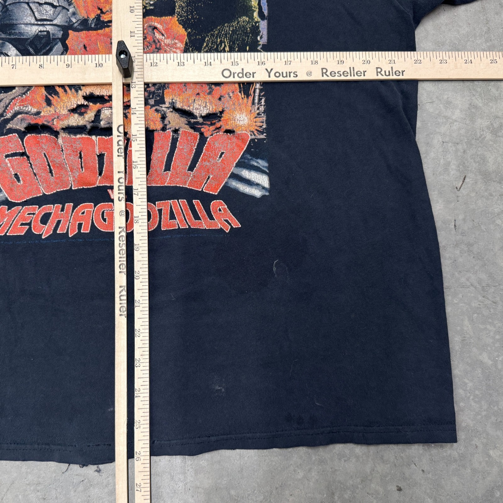 Vintage Godzilla vs Mechagodzilla Kaiju Shirt Large Distressed 2000s Japan