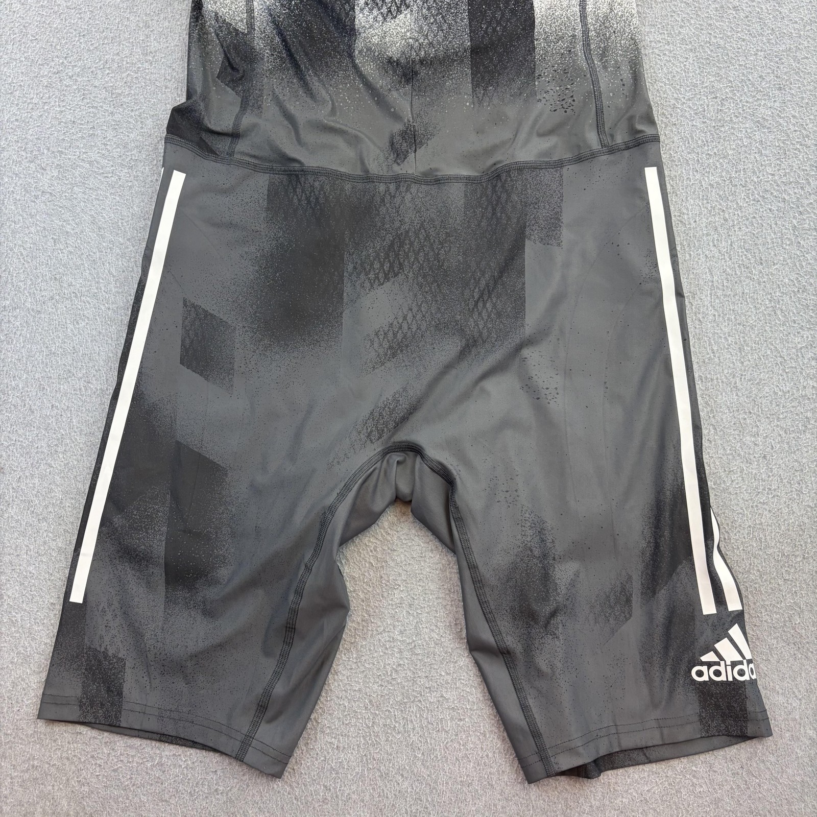 Adidas Running Tracksuit Mens XL Gray Climachill One Piece Short Sleeve Athletic