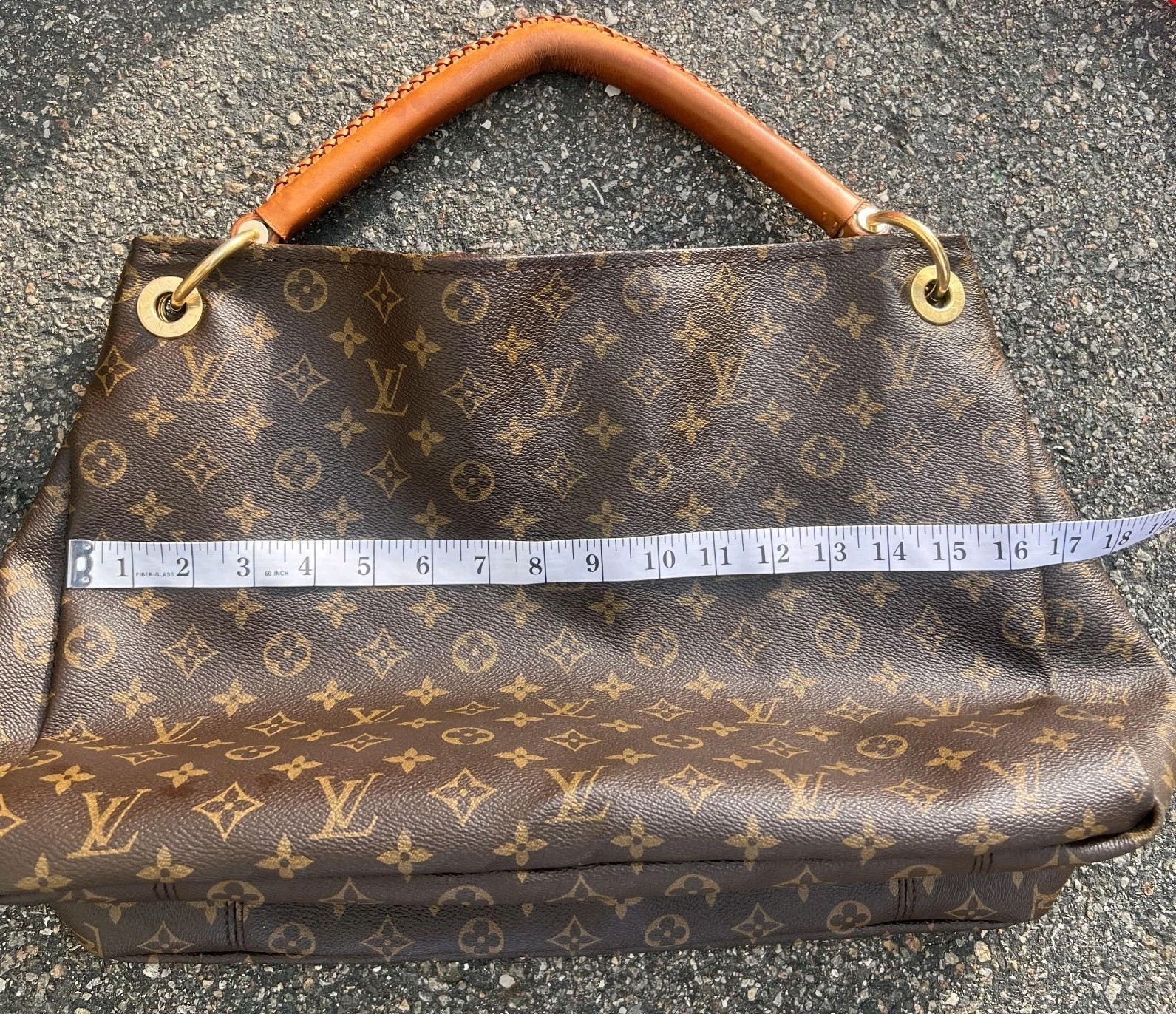 Louis Vuitton LV Hand Bag M40249 Artsy MM Brown Monogram Y2K Logomania Boho Chic