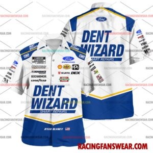 Ryan Blaney Nascar Racing 2026 Apparel Clothes Hawaiian Polo Shirts