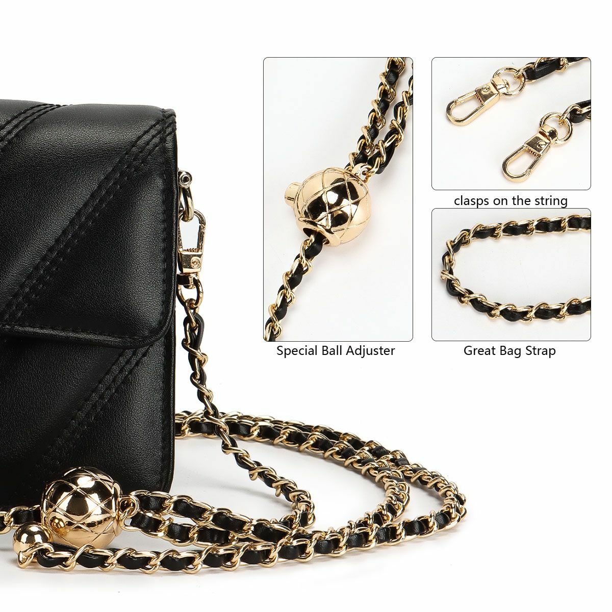 120cm Leather Chain Replacement Crossbody Shoulder Purse Handbag Bag Strap