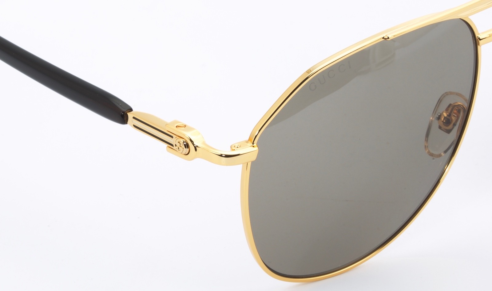 Brand New Authentic Gucci Brown Gold High Bridge Fit GG1220 S 002 Sunglass