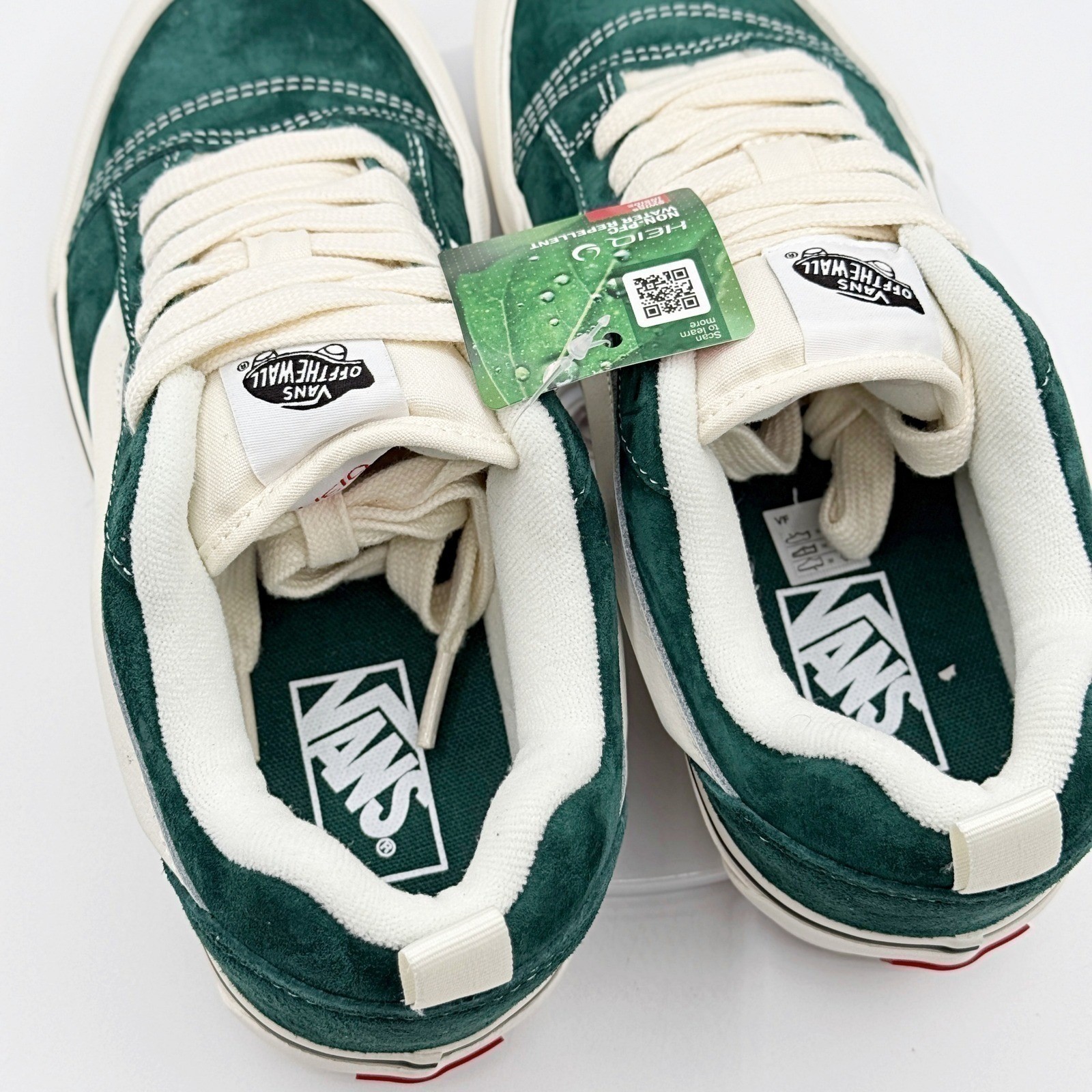 Vans Knu Skool Size 6.5 Mens Pig Suede Green VN000CS0CX2 Low Top Sneakers