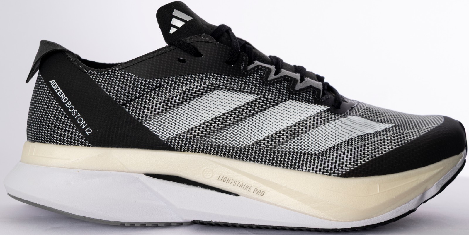 adidas Adizero Boston 12 Running Shoes Men’s Size 11.5 Black White Carbon ID4234