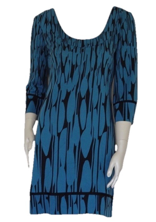 DIANE von FURSTENBERG Aggie Freedom Trail Silk Sheath Mini Dress Women’s Size 6
