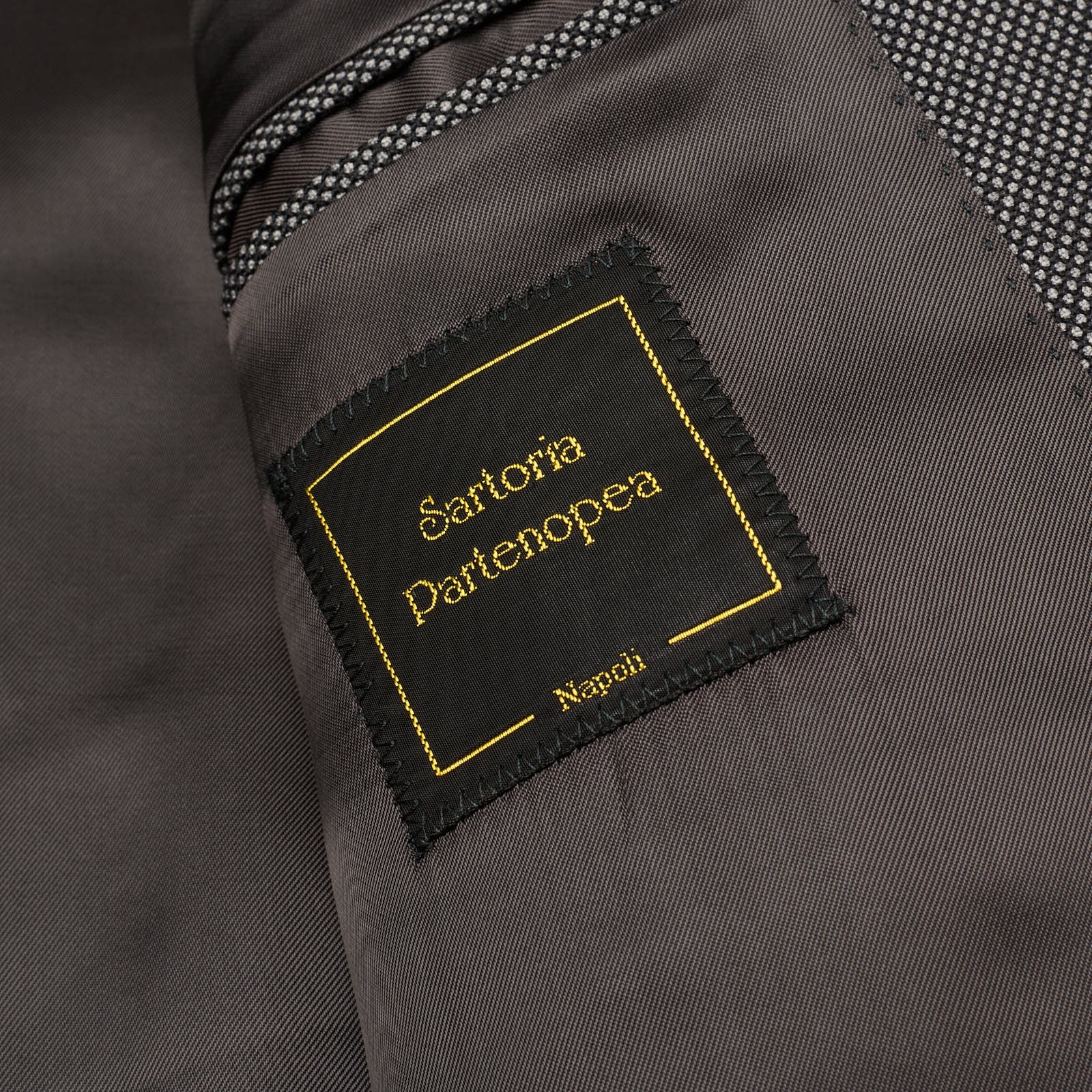 SARTORIA PARTENOPEA Gray Birdseye Handmade Suit EU 58 NEW US 46 48