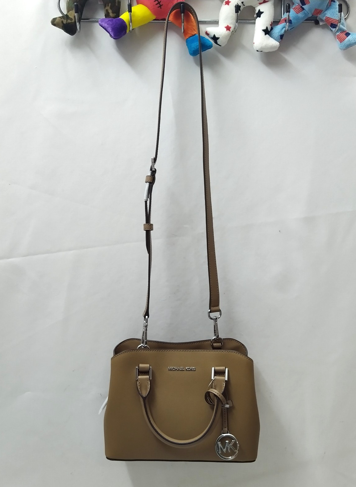 Michael Kors Savannah Brown Leather Double Handles Satchel Bag – NWT