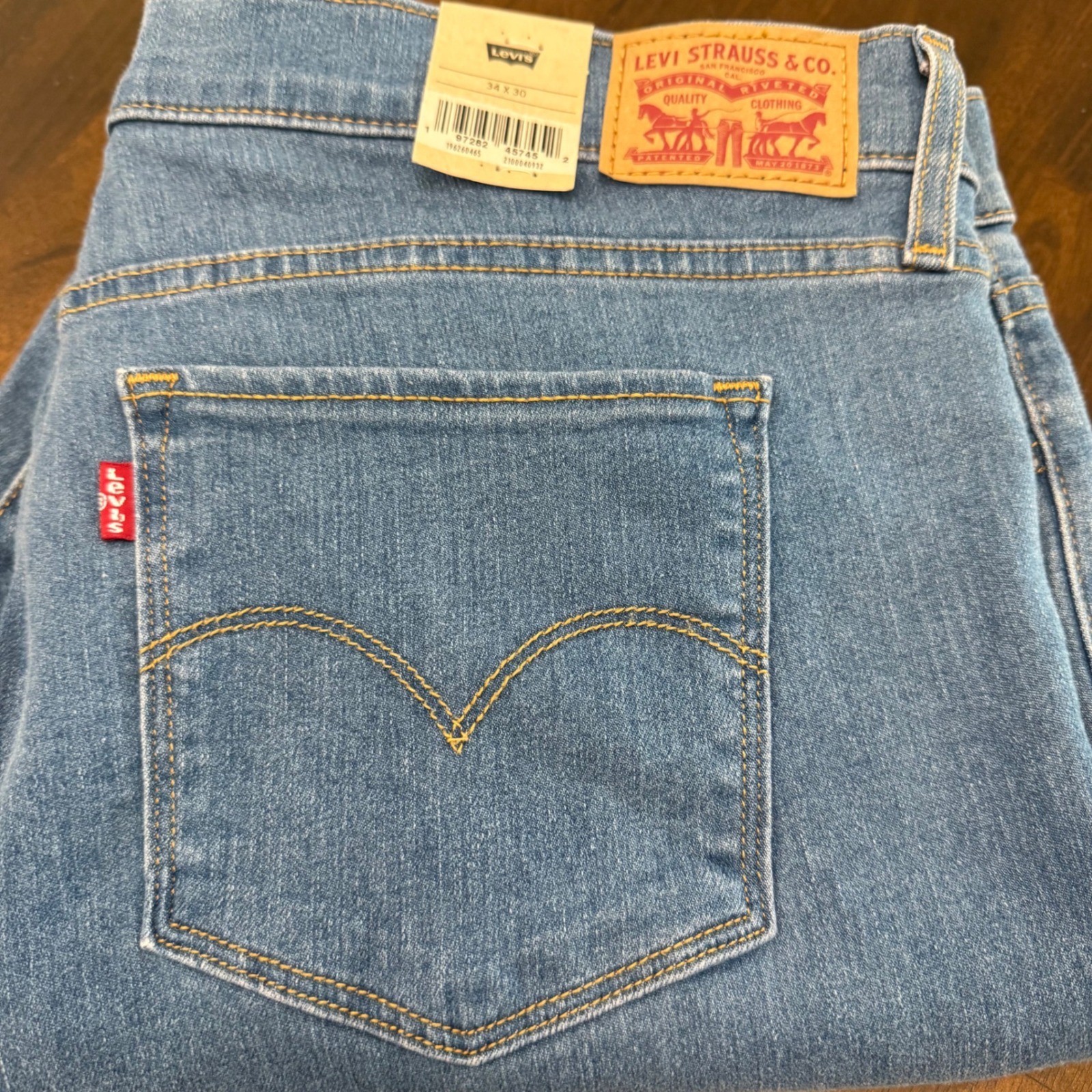 Levis 311 Shaping Skinny Jeans Blue Mid Rise Stellar Stretch 34 (36×30)