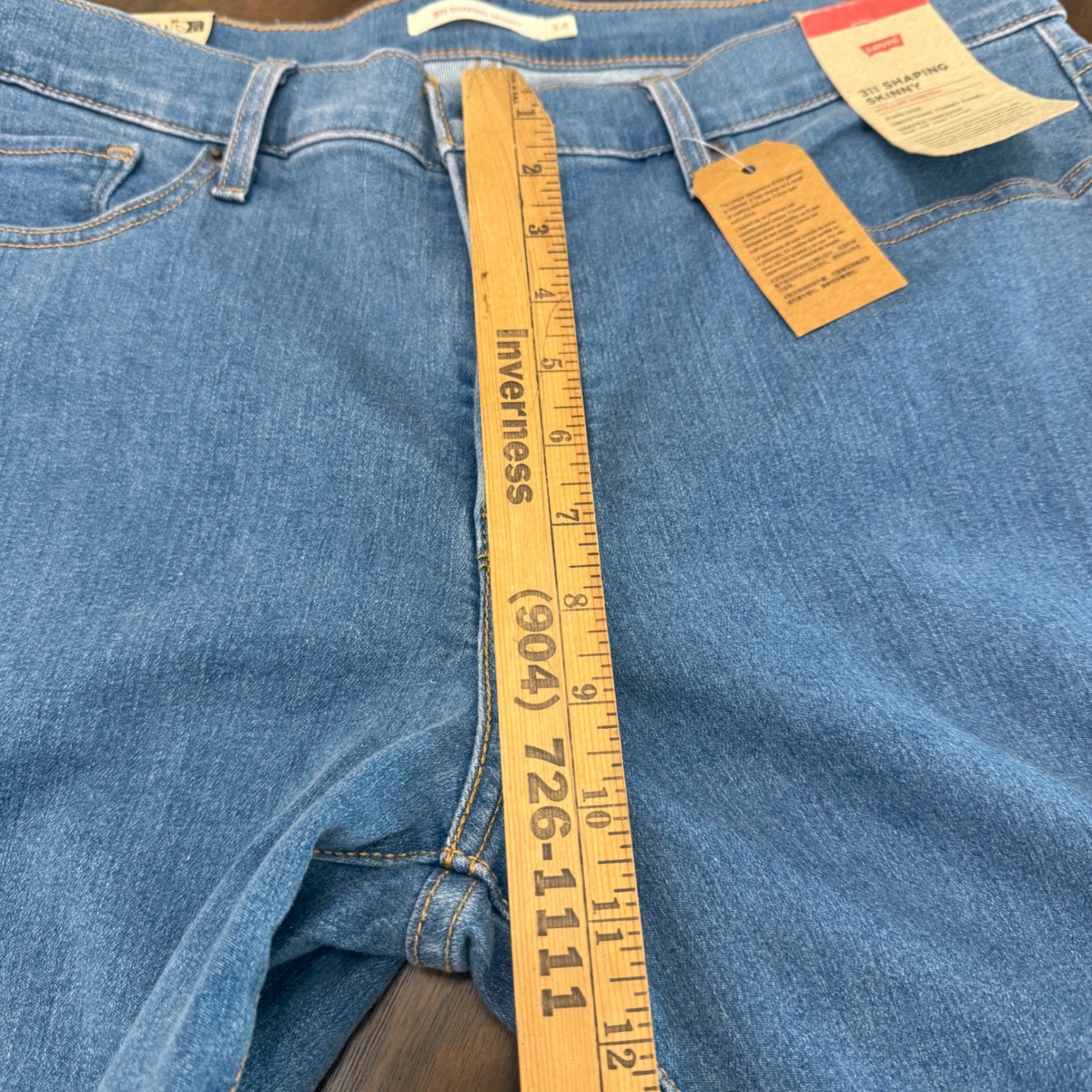 Levis 311 Shaping Skinny Jeans Blue Mid Rise Stellar Stretch 34 (36×30)