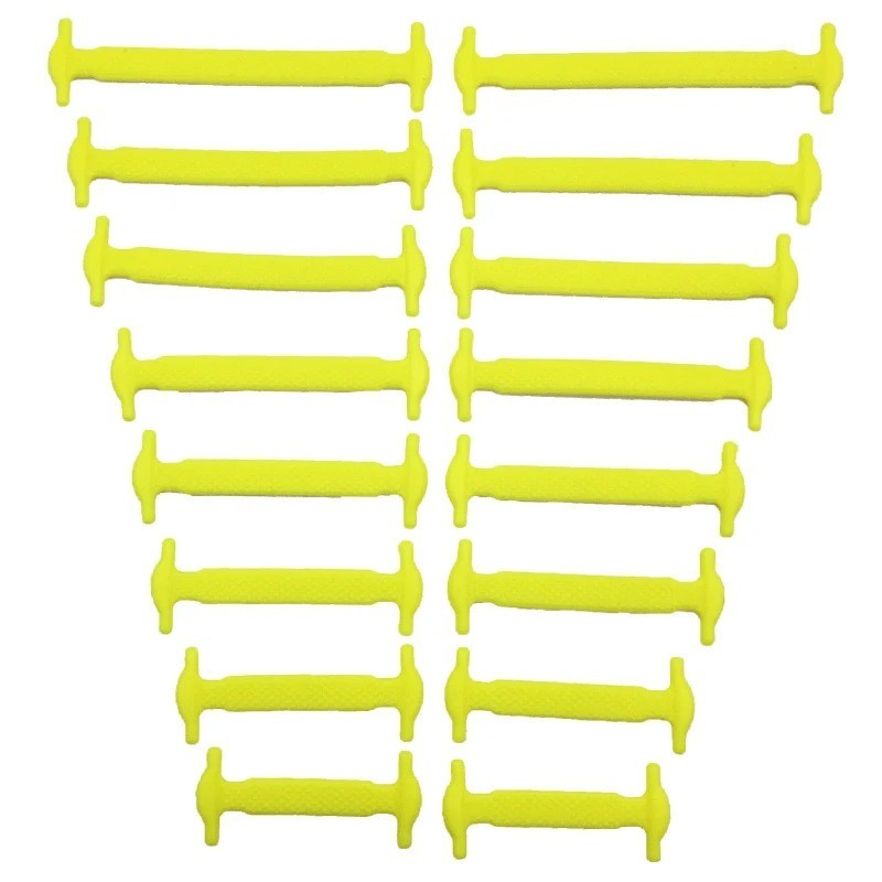 16pcs Elastic No Tie Shoelaces Silicone Stretch Rubber Bands Unisex Sneakers