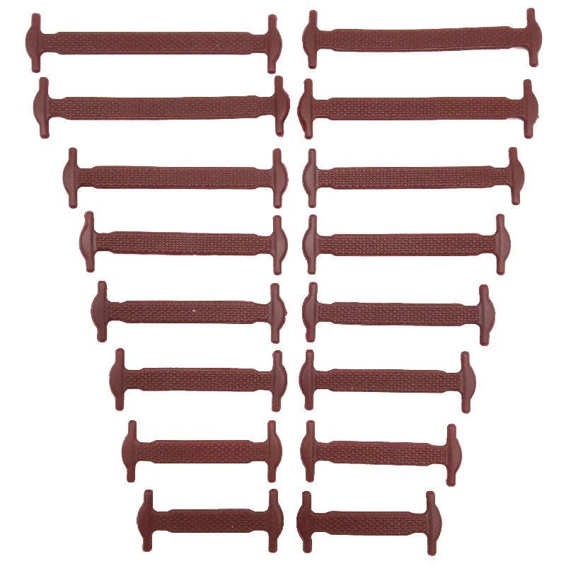 16pcs Elastic No Tie Shoelaces Silicone Stretch Rubber Bands Unisex Sneakers