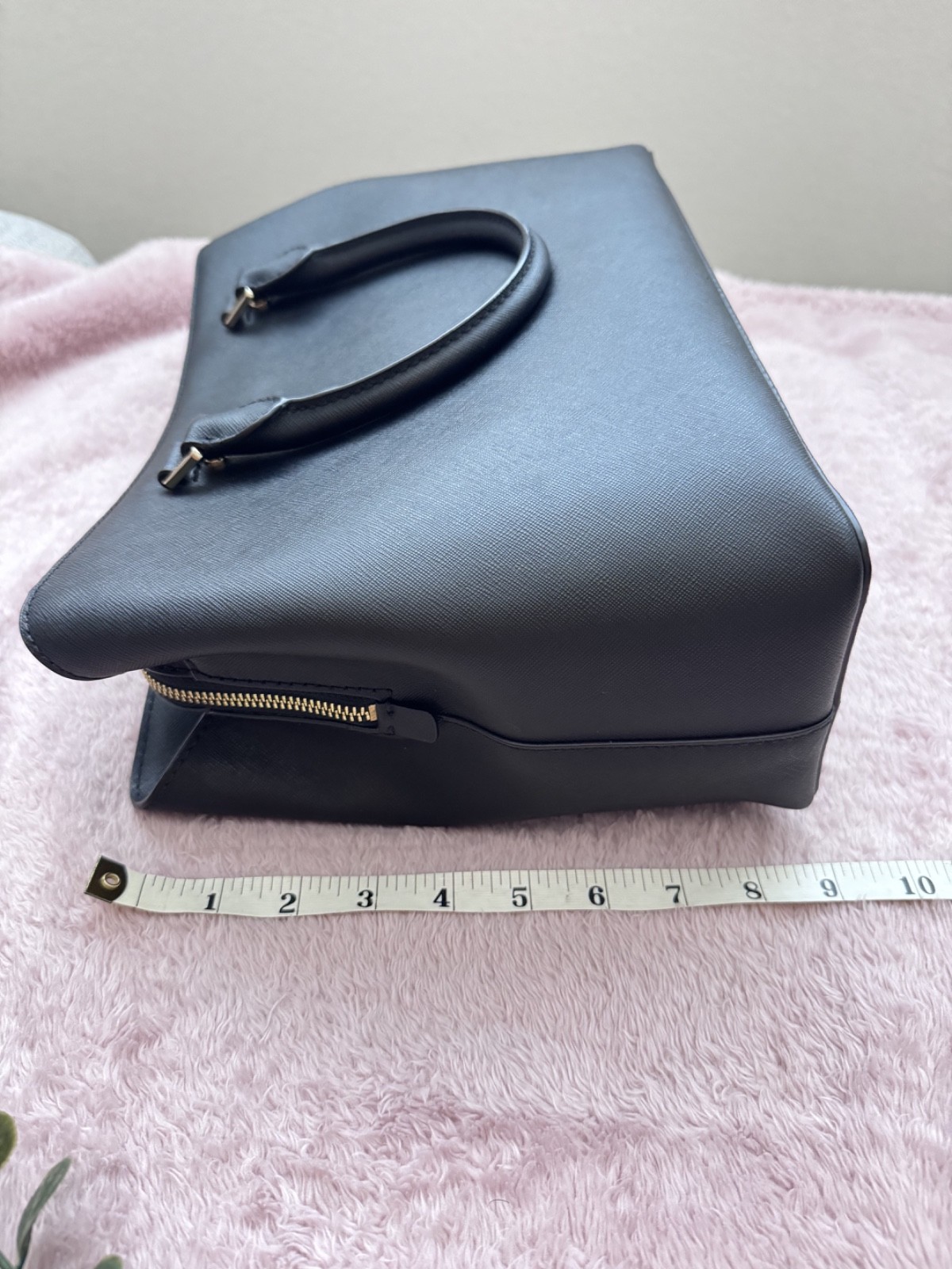 Michael Kors Black Savannah Saffiano Leather Satchel Bag Authentic