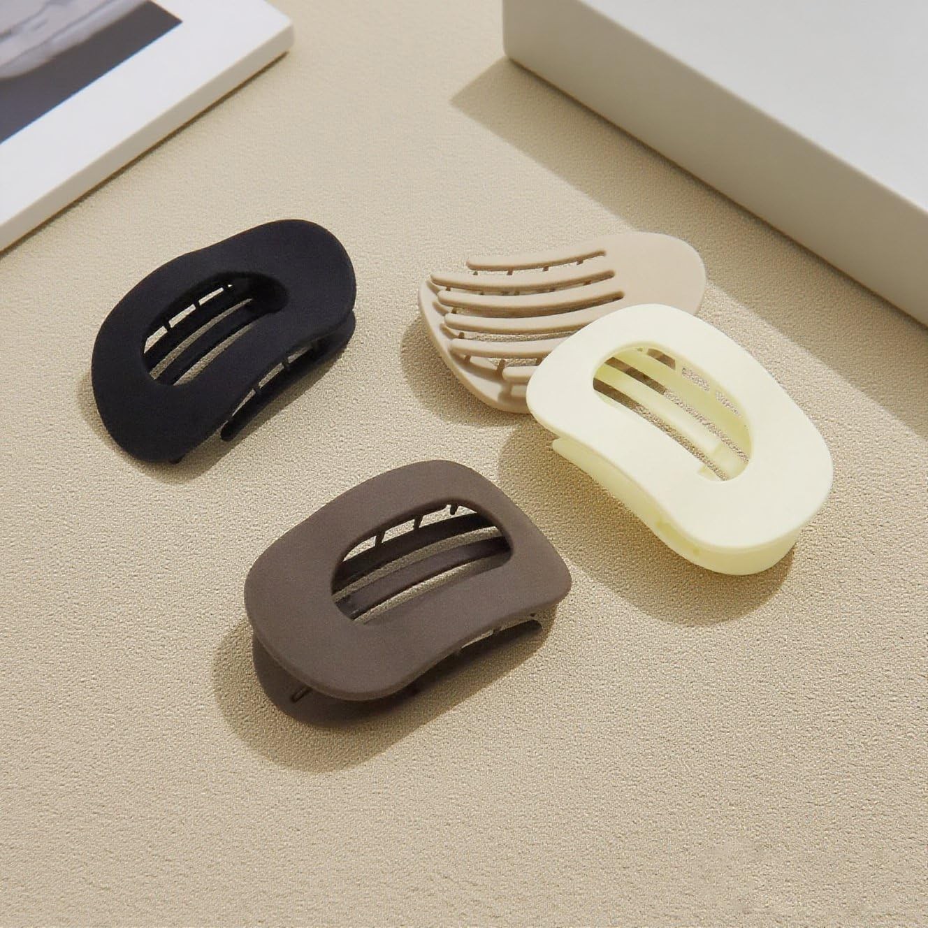 4 Pcs Flat Hair Claw Clips for Women French Clip for Women Thin and Thick Hair