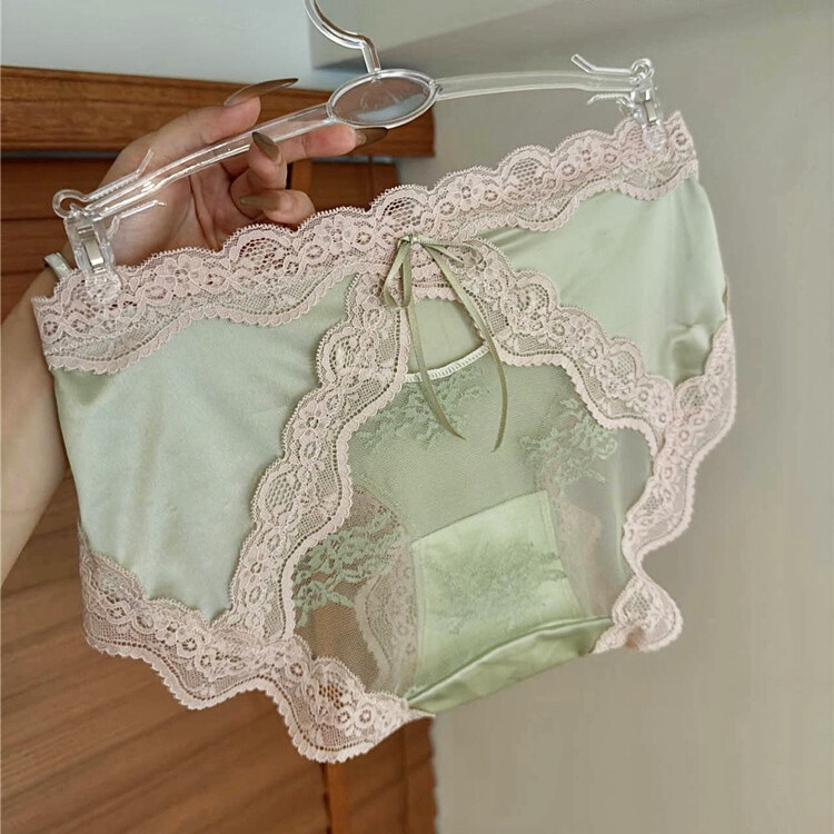 Pack Of 5 Sexy Ladies Womens Satin Panties Lingeries Sheer Lace Underwear Briefs