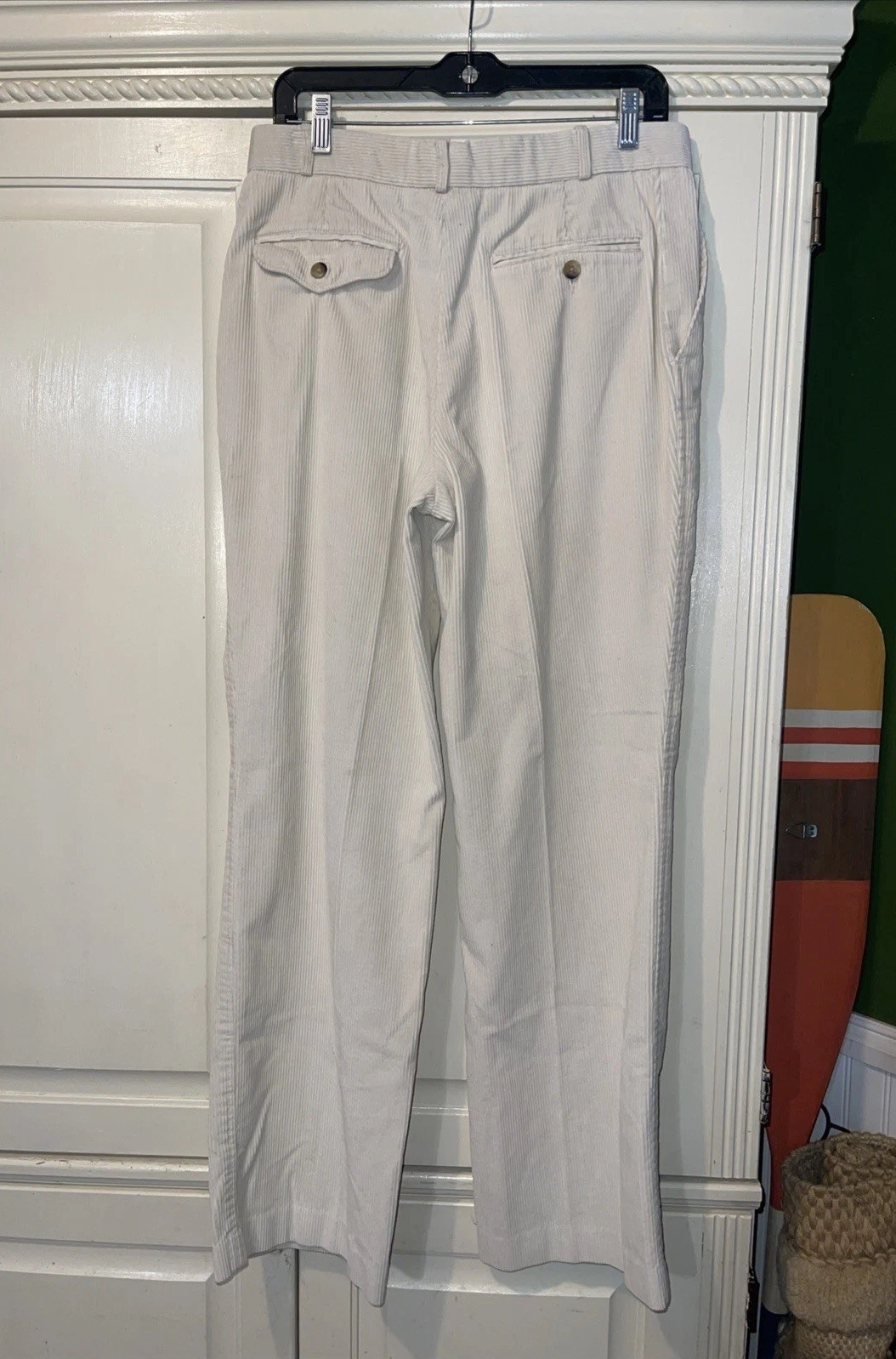 Nordstrom Corduroy Pants Men 33×33 Ivory Classy Sophisticated Preppy Dressy