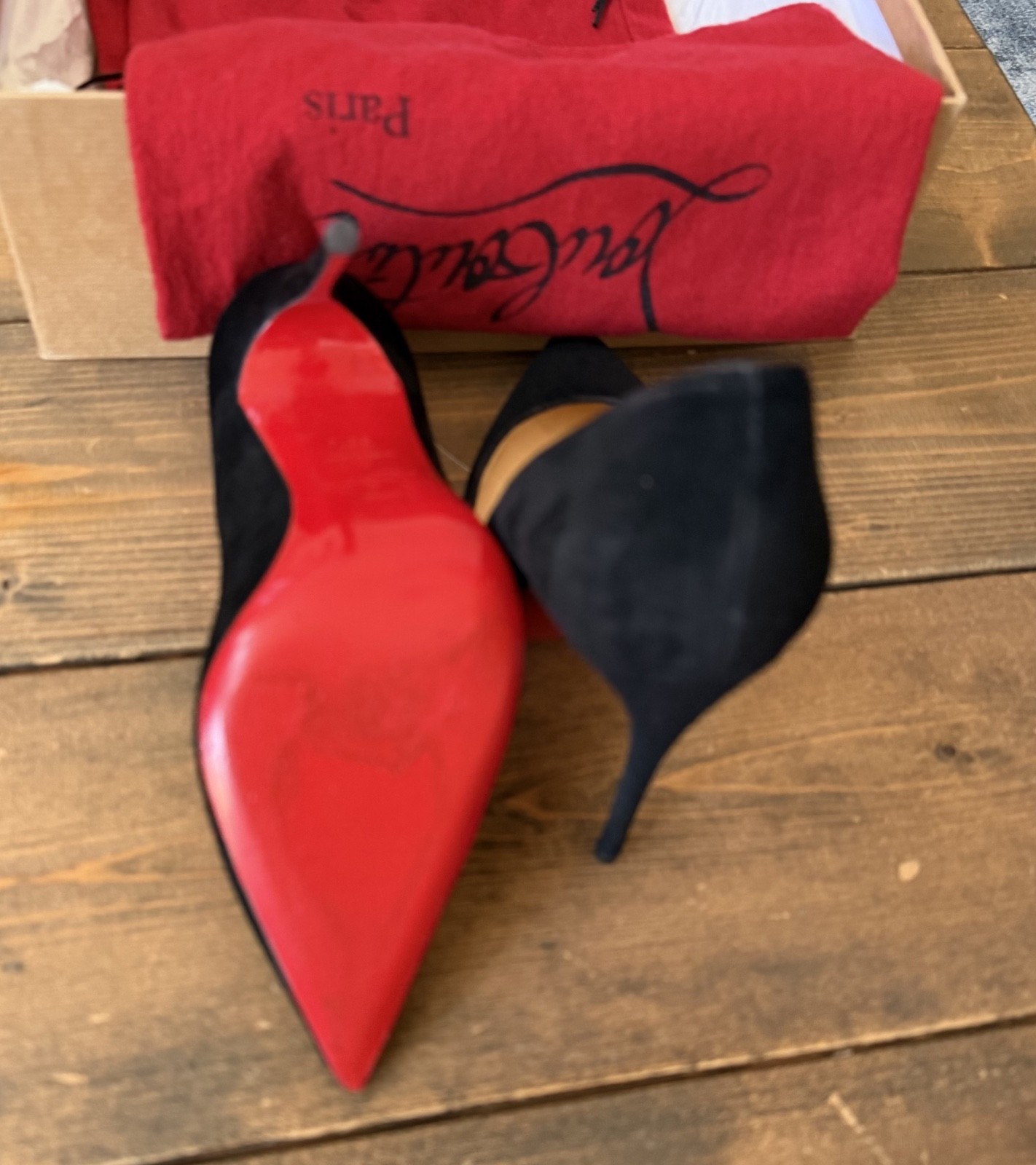 Christian Louboutin So Kate 120mm Black Suede 35.5 (US 5.5)