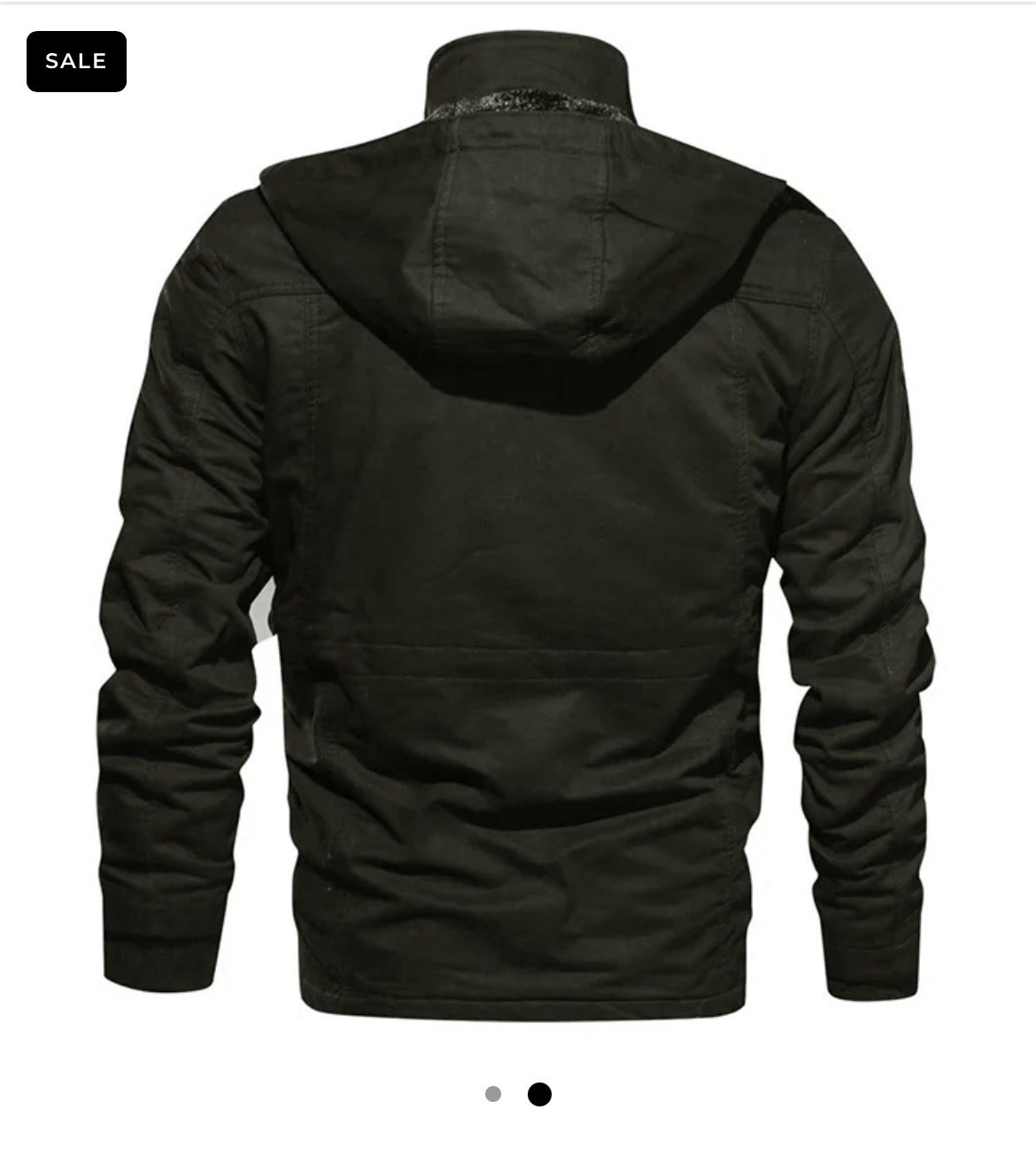 Mens Winter Cotton Jacket Fleece Lined Thick Work Coats Warm Cargo Hooded Jacket