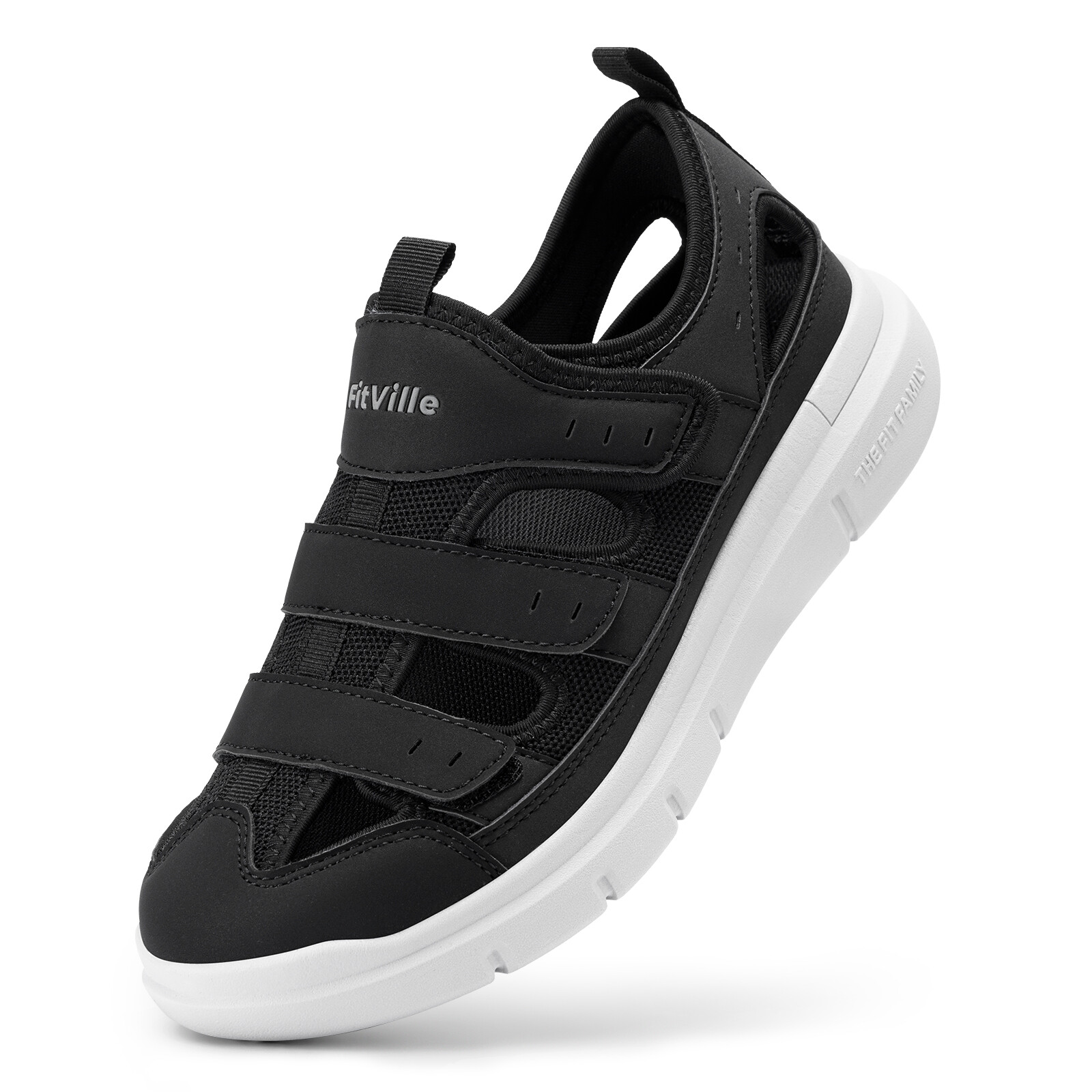 FitVille Diabetic Sandals for Men Casual Comfort Outdoor Sport Adjustable Shoes