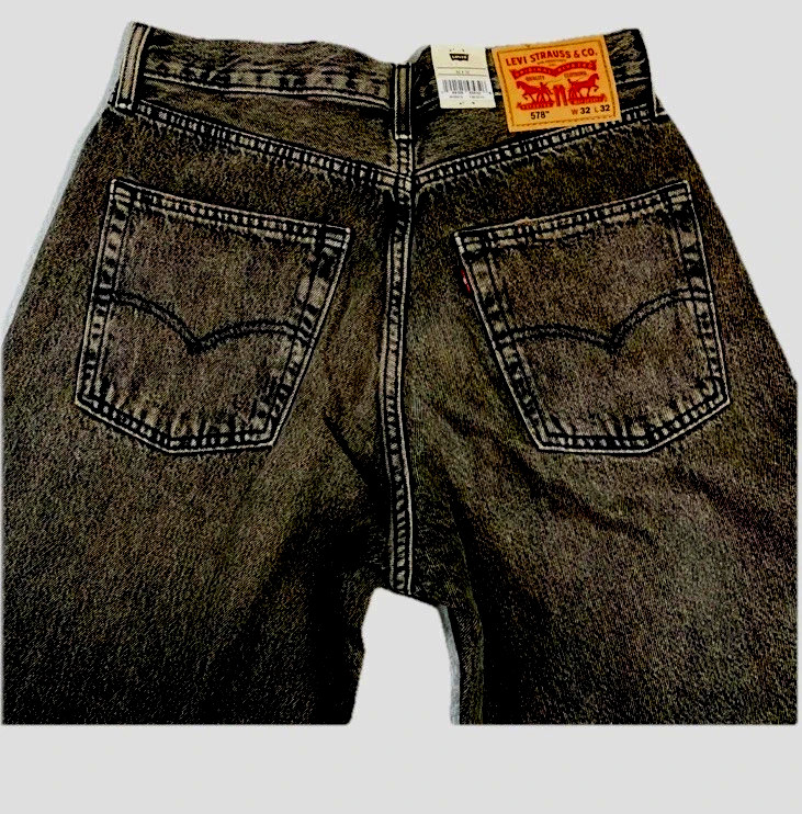 Nwt Levi’s 578 Baggy Black Denim Jeans Mens 33 X 30 Y2K Cotton A4750-0029