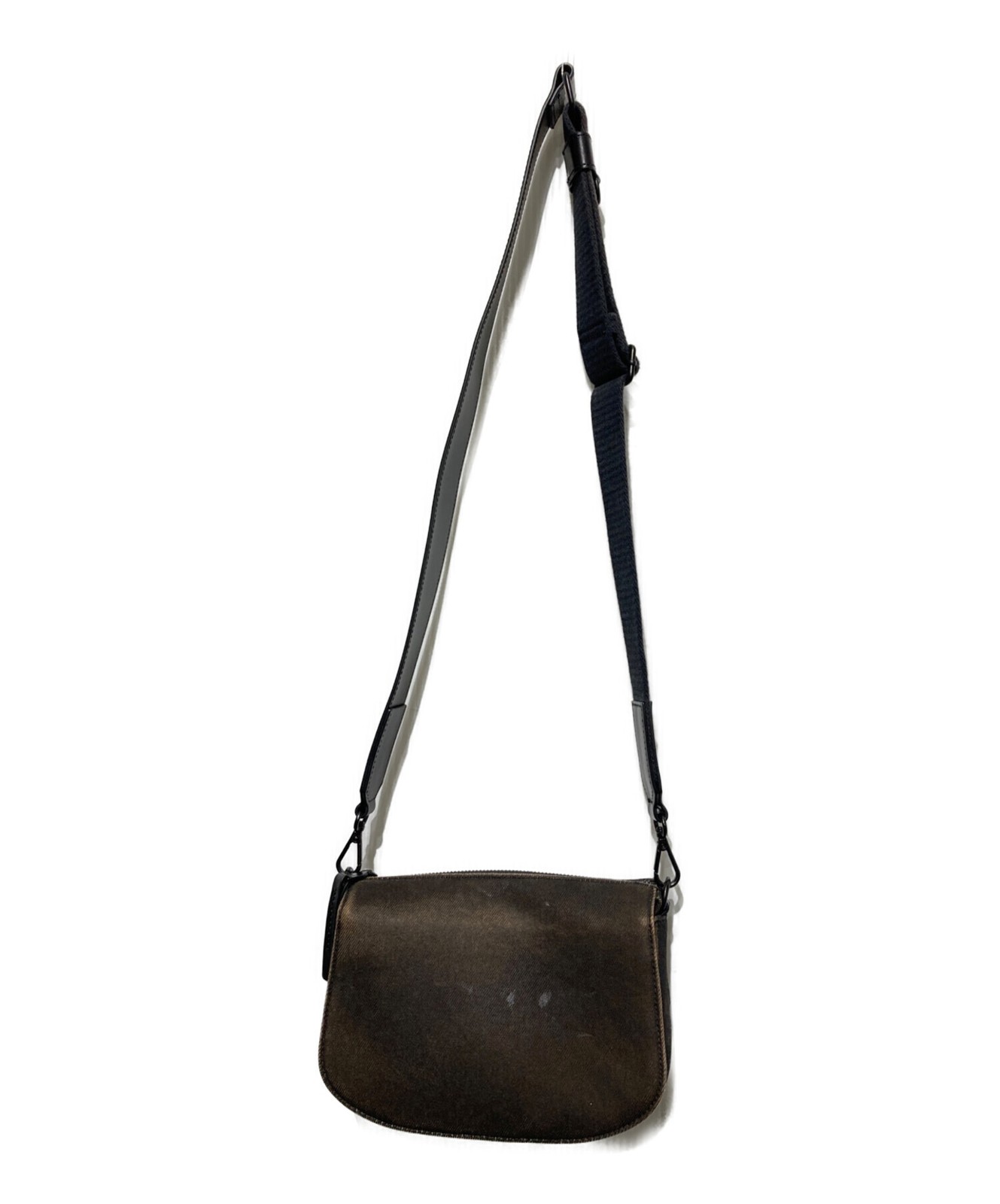 DIESEL 1DR Camera Bag Black Crossbody Shoulder Bag Men Auth