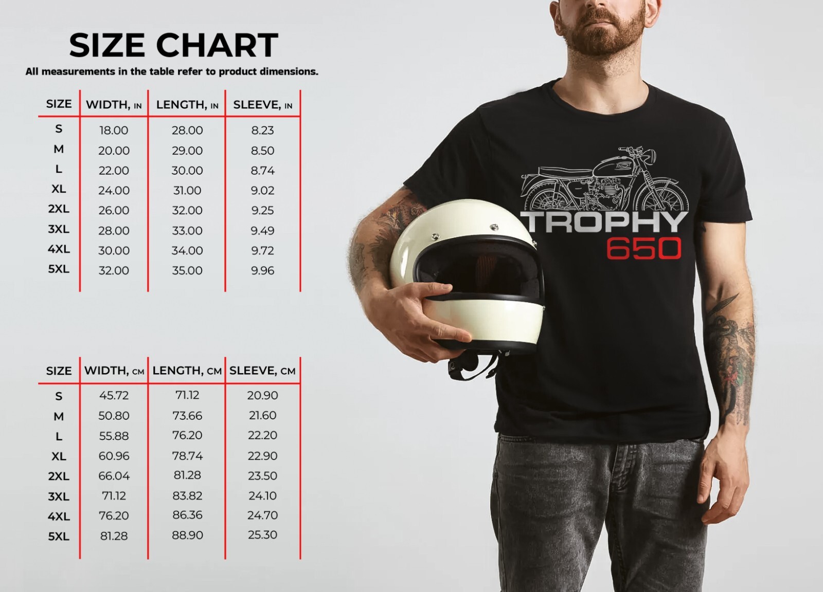 Illustration for a Triumph TR6 Trophy 650 1956-1973 fans – Motorcycle T-Shirt