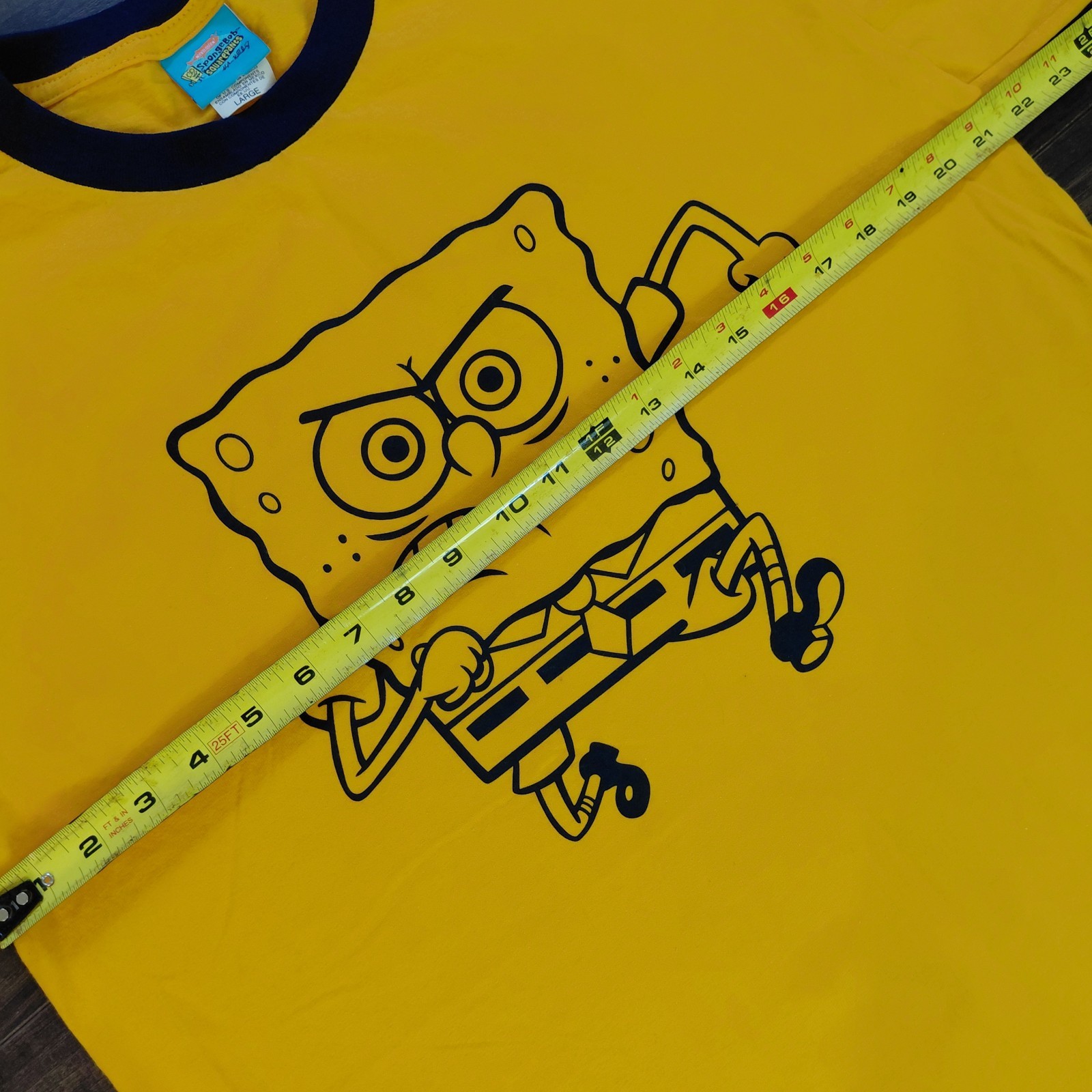 Vintage Spongebob Squarepants T Shirt Mens Large L Ringer Nickelodeon 2002 Y2k