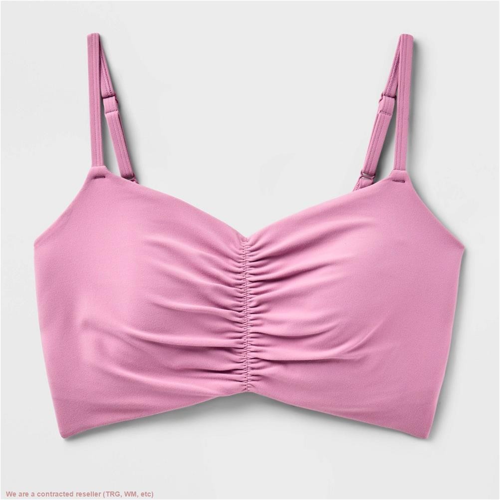 Women’s Everyday Soft Ruched Sports Bra All In Motion Mauve M *SEE DEAL!!!*