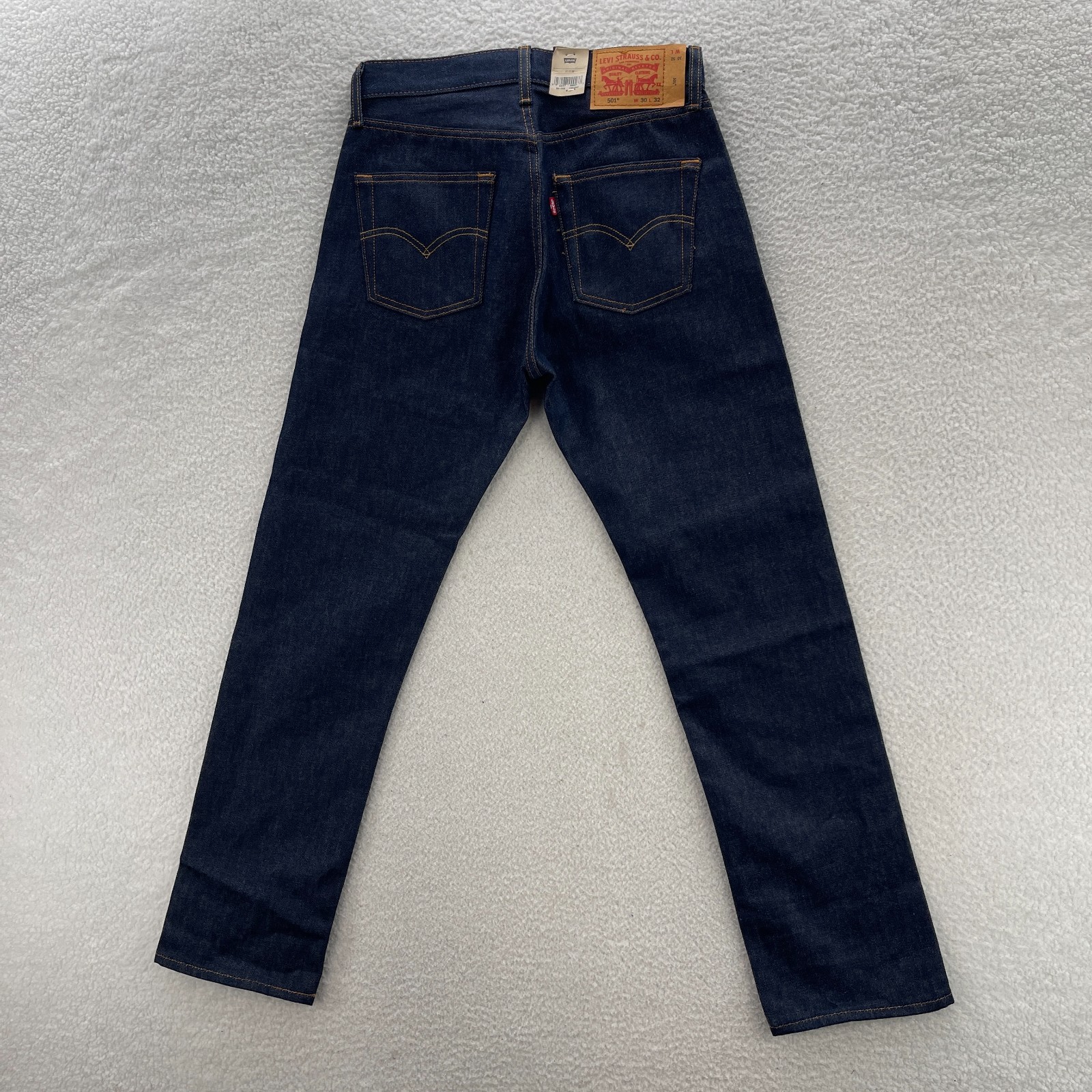 Levis Jeans Mens 30×32 Blue 501 Original Button Fly Shrink to Fit Dark Wash