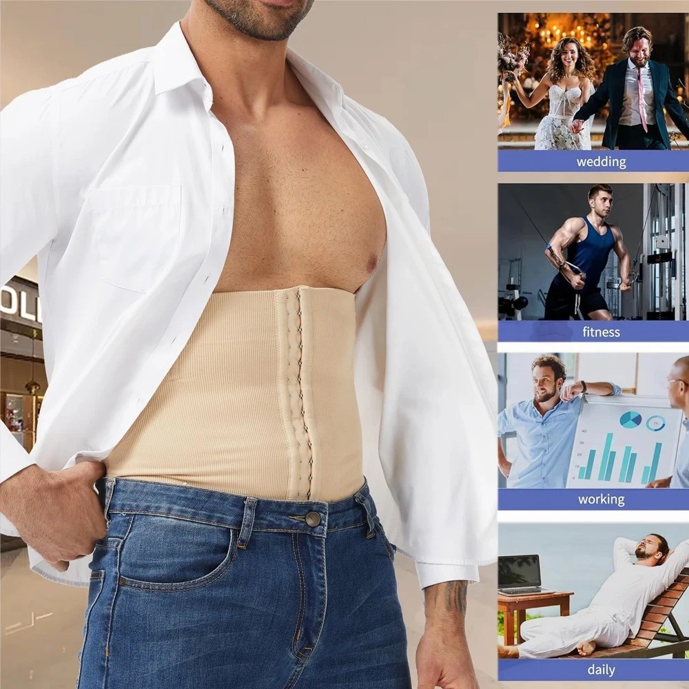 Men Waist Trainer Cincher Body Shaper Tummy Control Sports Belt Slimming Girdle