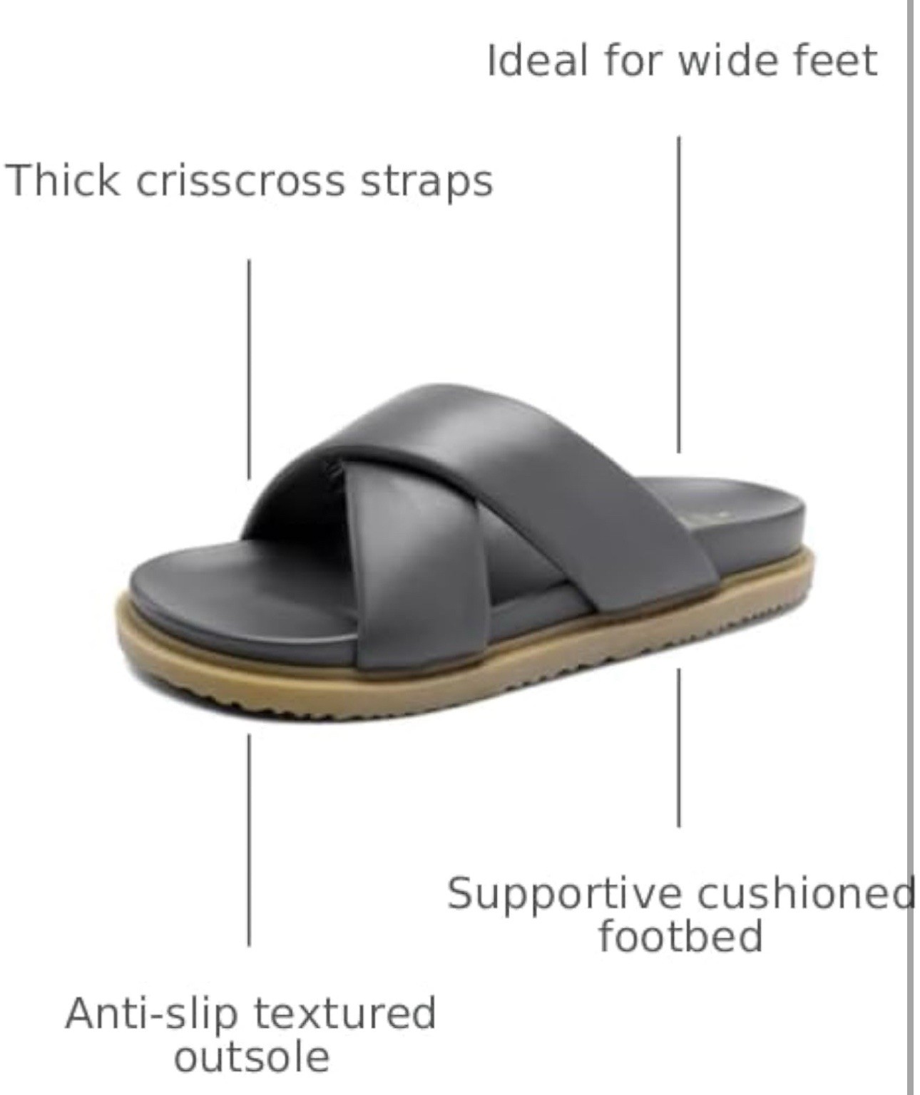 Women Chic Crisscross Open Toe Slide Sandals Flat Sandals Comfort Casual Sz 9