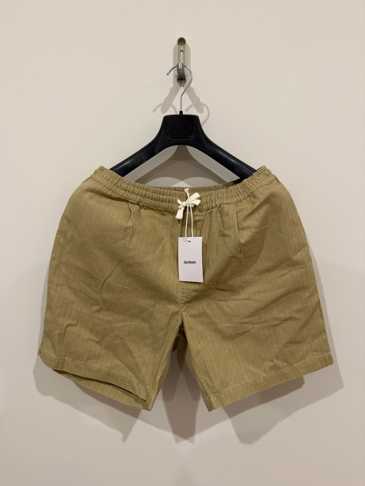 🔥 3Sixteen Olive Herringbone Twill Shorts XL