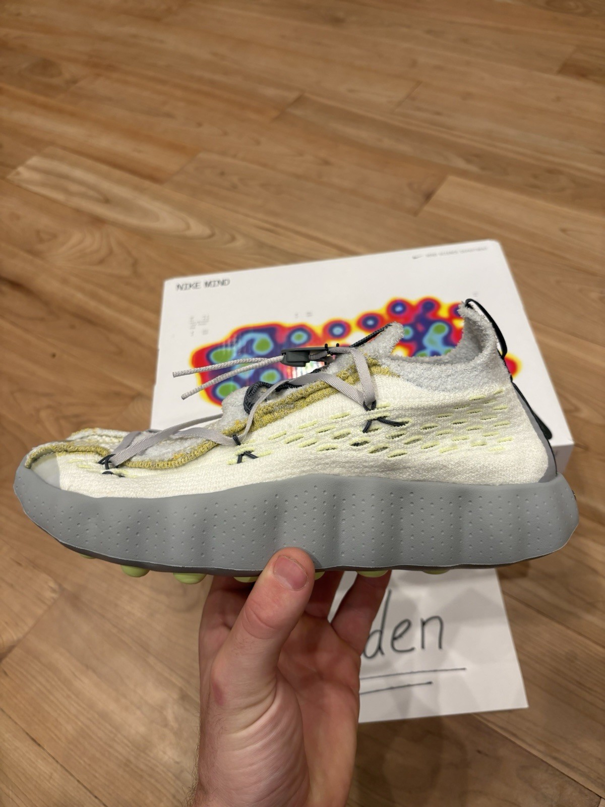 Size 14 – Nike Mind 002 Flyknit White Dark Grey IR2176-100 IN HAND SHIPS ASAP