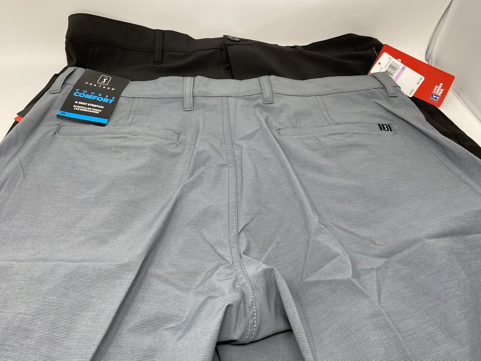PGA TOUR Men’s Flat Front Shorts – 30, 34, 36, 38, 40, 42, 44 x 9″ Inseam – NEW!