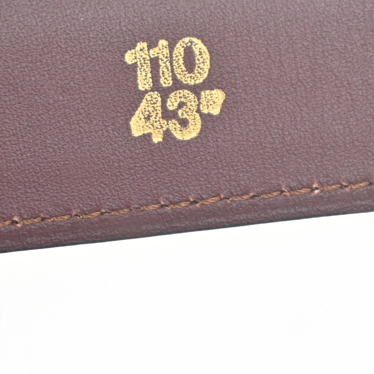Cartier C Logo Belt 110/43 Leather Red Gold Vintage 05RL880