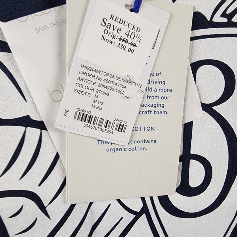 BURBERRY Equestrian Knight Print T-Shirt Men’s M Storm Crew Neck Short Sleeve