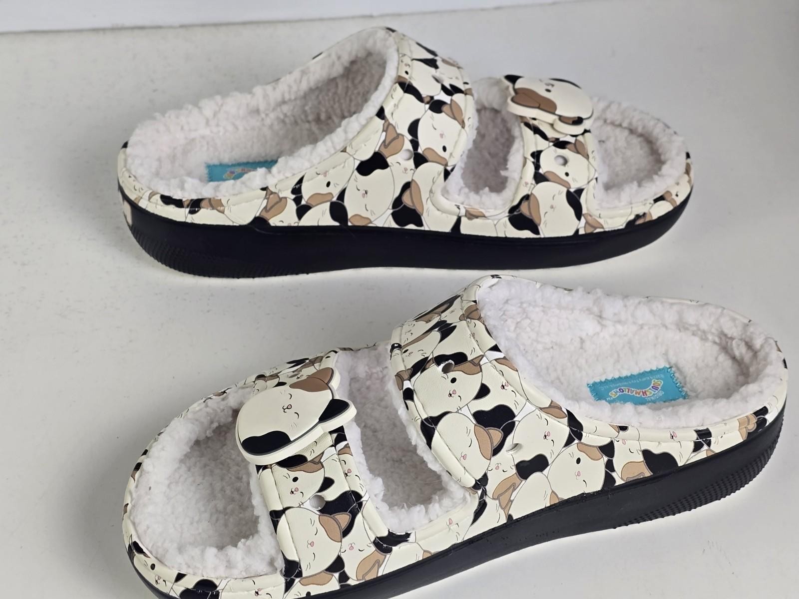 Unisex CROCS Squishmallows CAM Faux Fur Lined Cozy Sandals M-4/ W-6 Slide On New