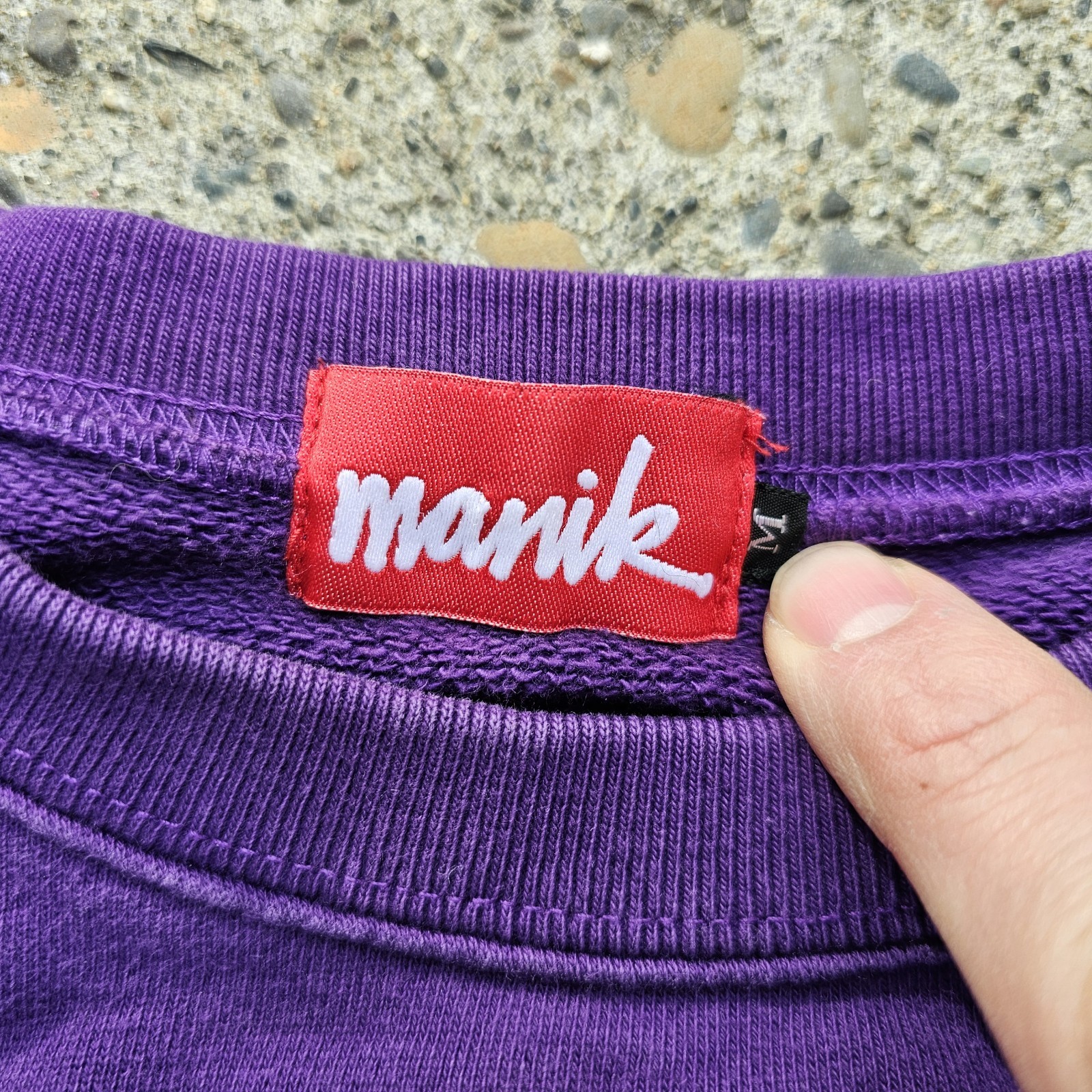 🔥 Vintage Y2K Manik Skateboards Crewneck Sweatshirt Purple Skulls AOP Men M 🔥