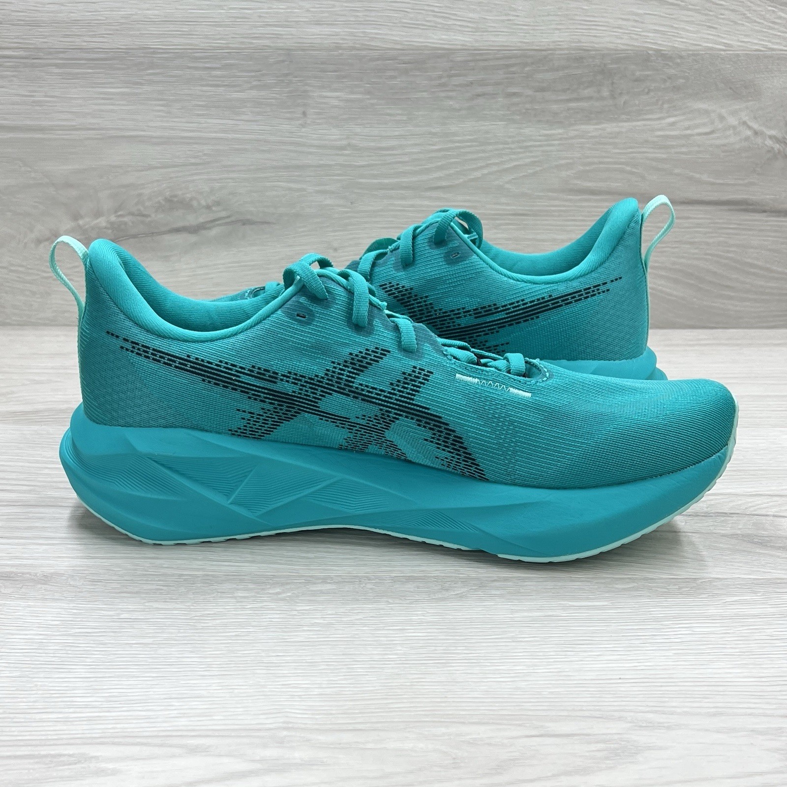 ASICS Novablast 5 1011B974-401 Wave Teal Black Men’s Running Shoes Mens Sz 14