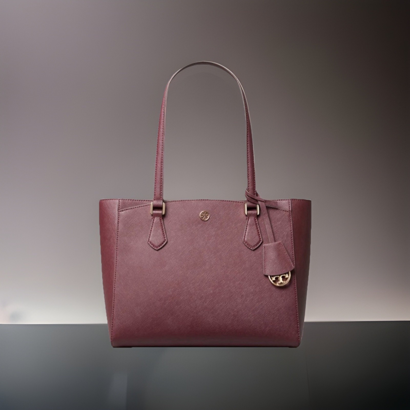 NWT TORY BURCH ROBINSON TRIPLE COMPARTMENT TOTE PORT