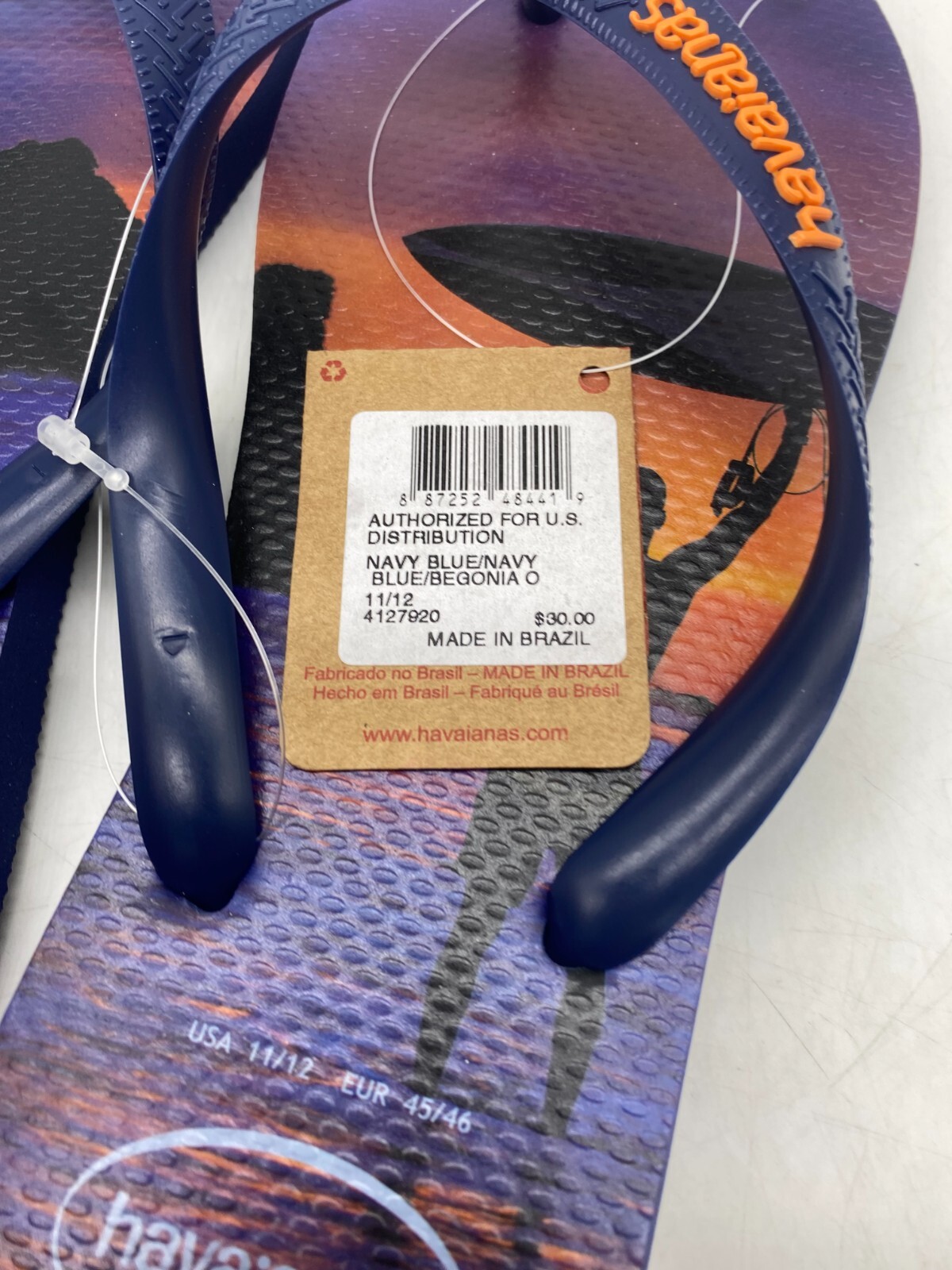 Havaianas Hype Navy Blue Flip Flops Men’s Size 11/12