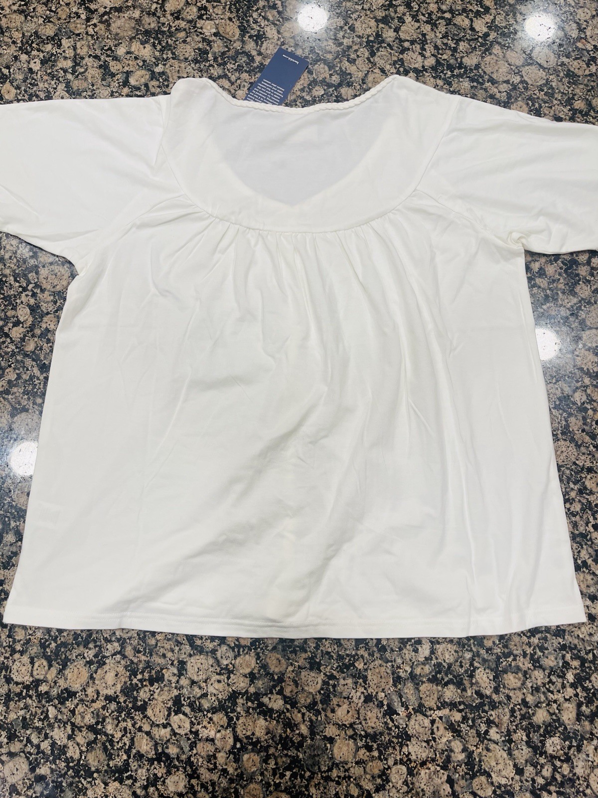 Laurie Felt Cotton Rayon Raglan Tee Size S Ivory A601914