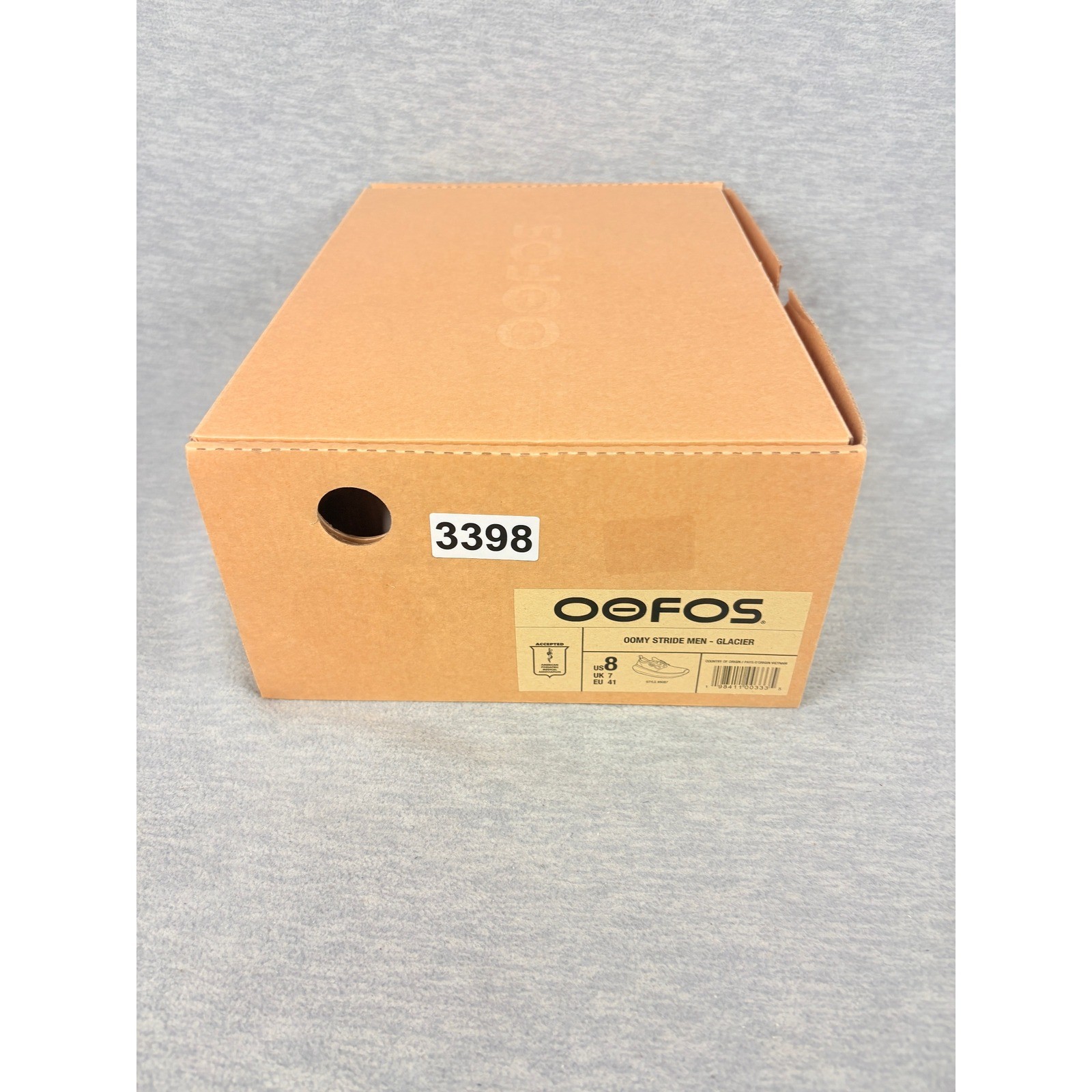OOFOS OOMY Stride Sneakers Mens 8 M Recovery Shoes Glacier Grey